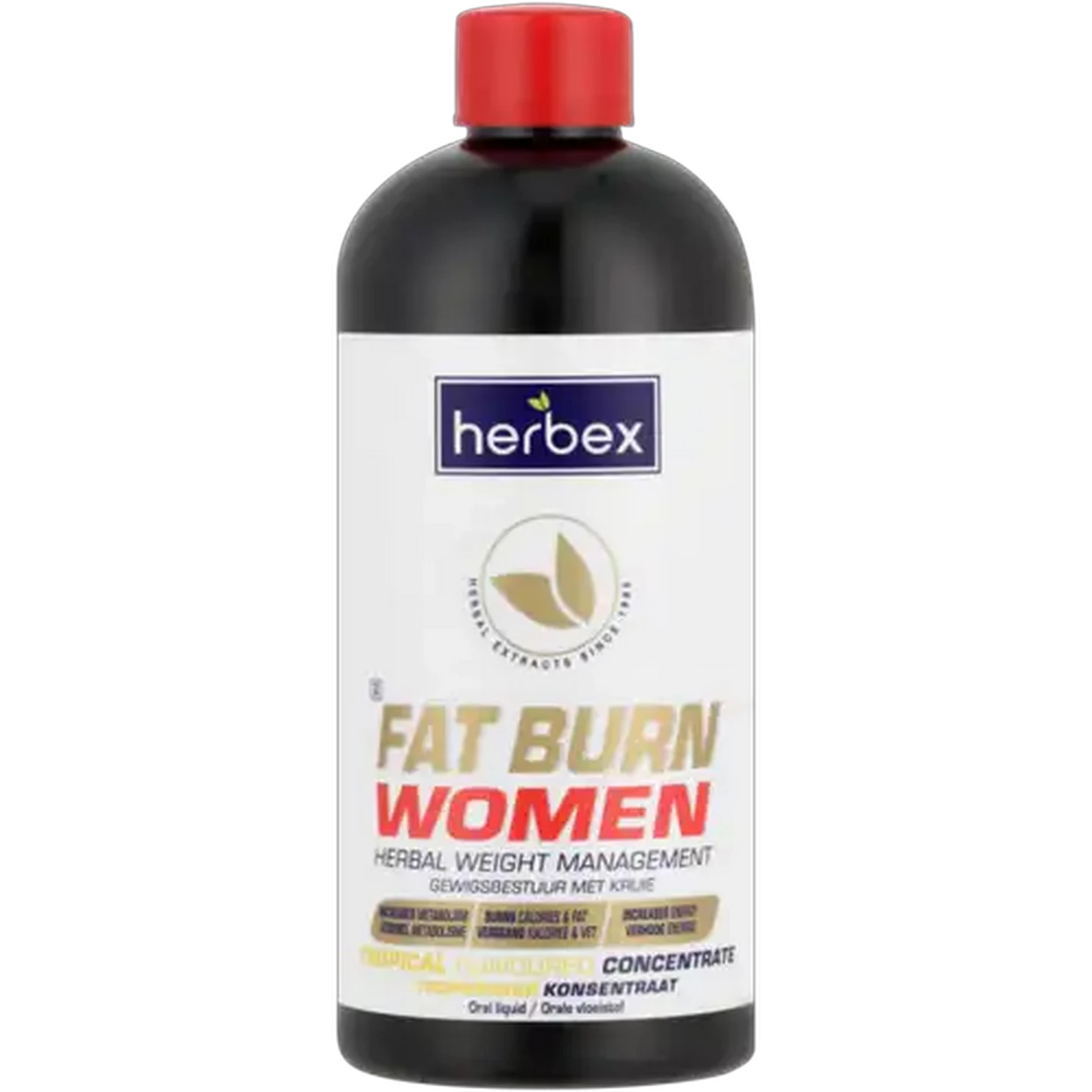 Image of Herbex Fat Burn Womens Tropical Flavoured Concentrate 400ml