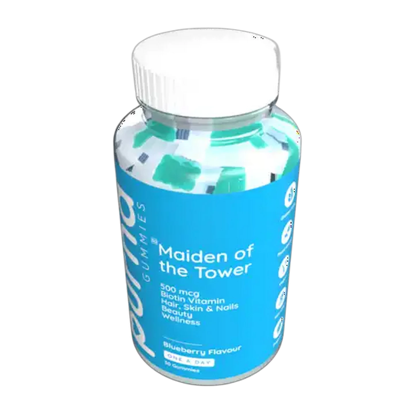 Image of Vita-Aid Purna Maiden Of The Tower Blueberry Flavoured Biotin Gummies 30 Pack
