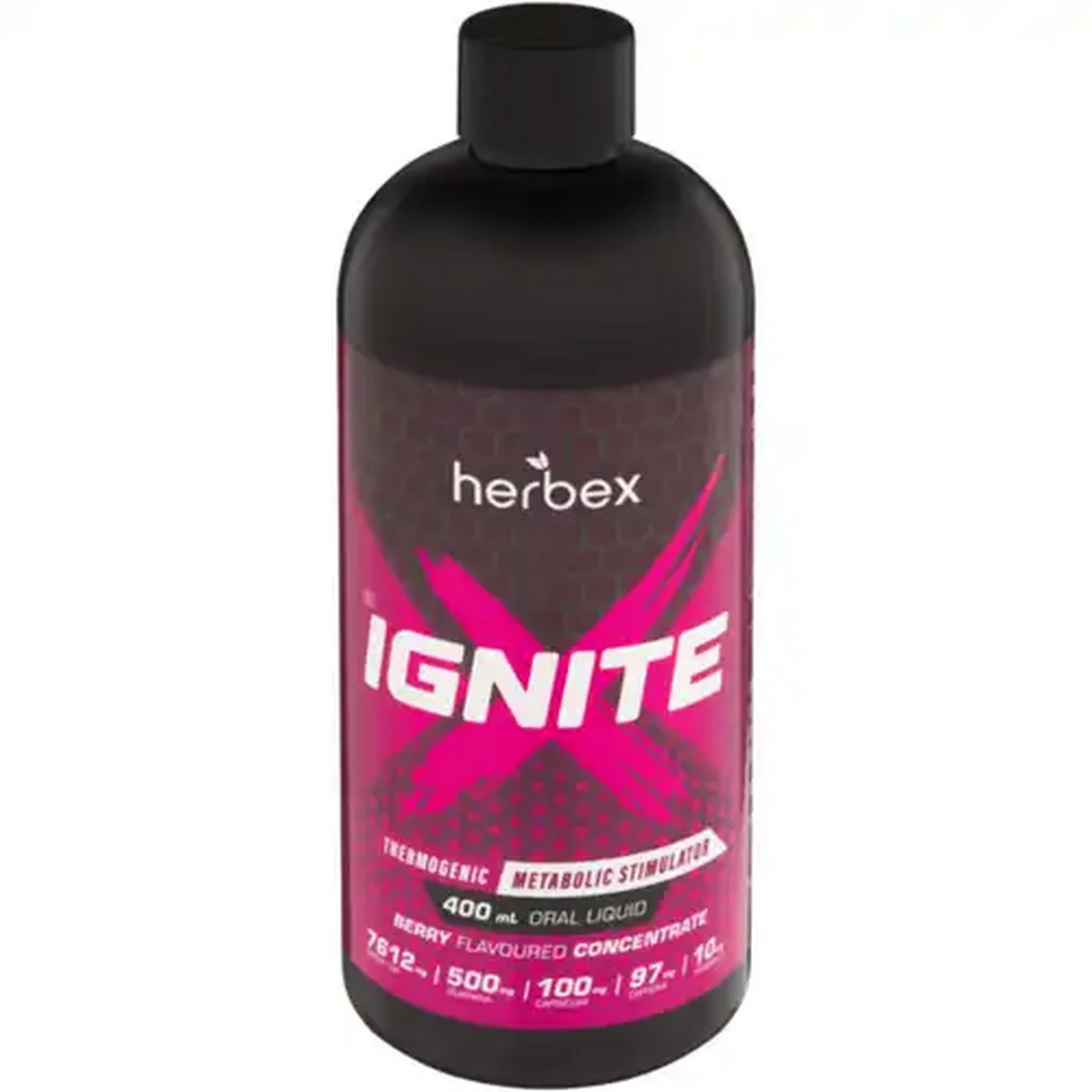 Image of Herbex Ignite X Berry Flavoured Thermogenic Metabolic Stimulator Concentrate 400ml