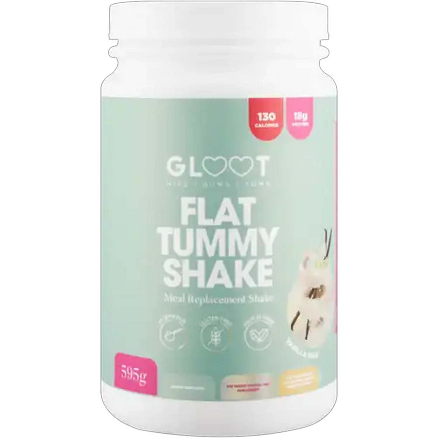 Image of Gloot Vanilla Milk Flat Tummy Shake 595g