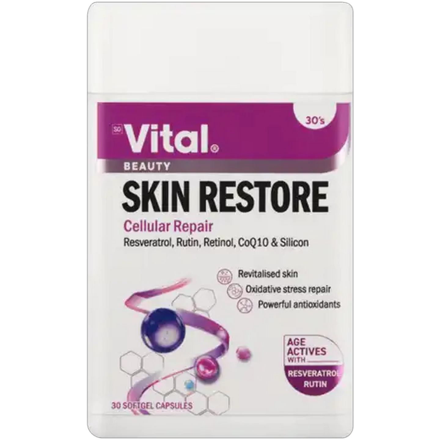 Image of Vital Beauty Skin Restore Softgel Capsules 30 Pack