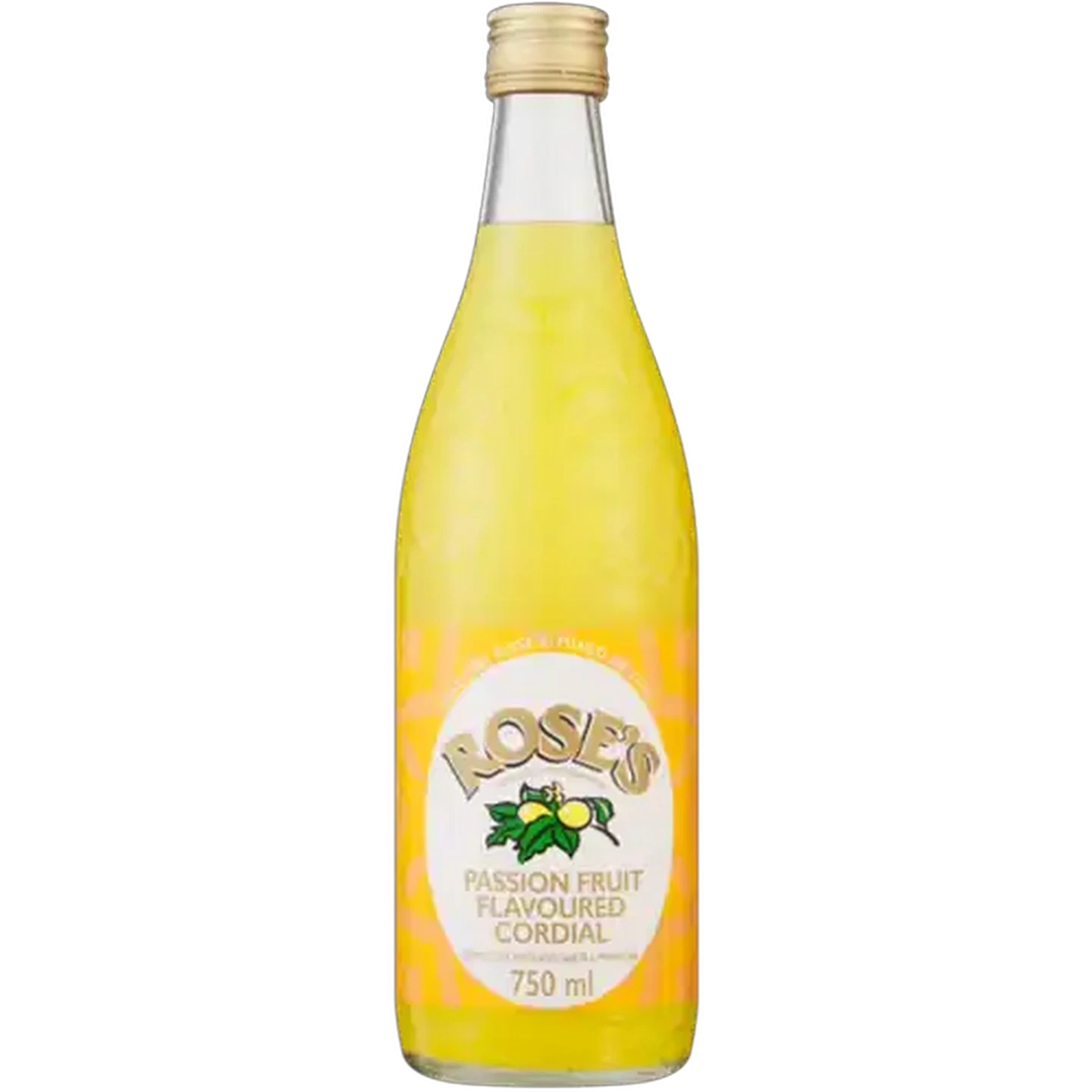 Image of Rose's Passion Fruit Flavoured Cordial 750ml