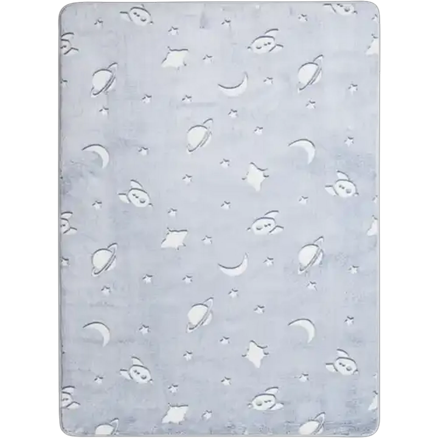 Image of Multi-Flor Space Grey Glow In Dark Rug 1 x 1.4m
