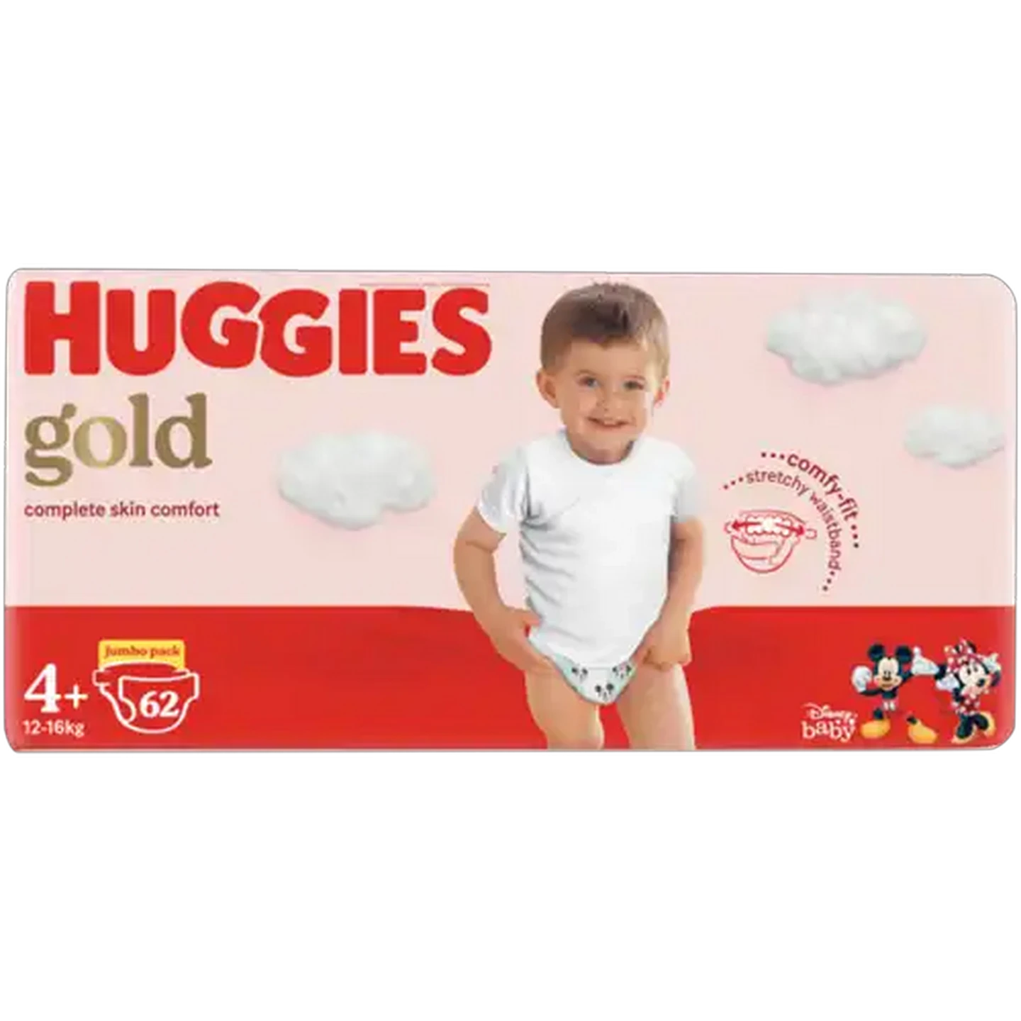 Image of Huggies Gold Size 4+ Disposable Nappies 62 Pack