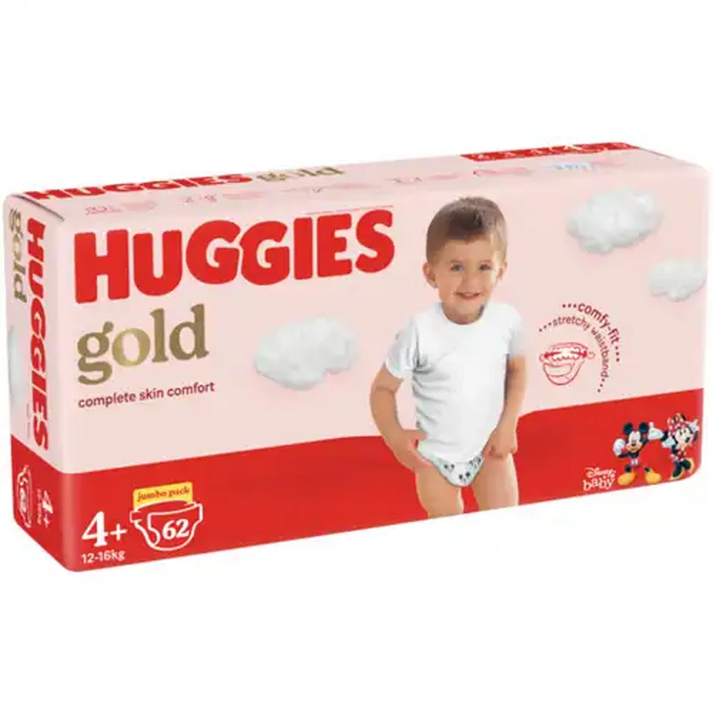 Image of Huggies Gold Size 4+ Disposable Nappies 62 Pack