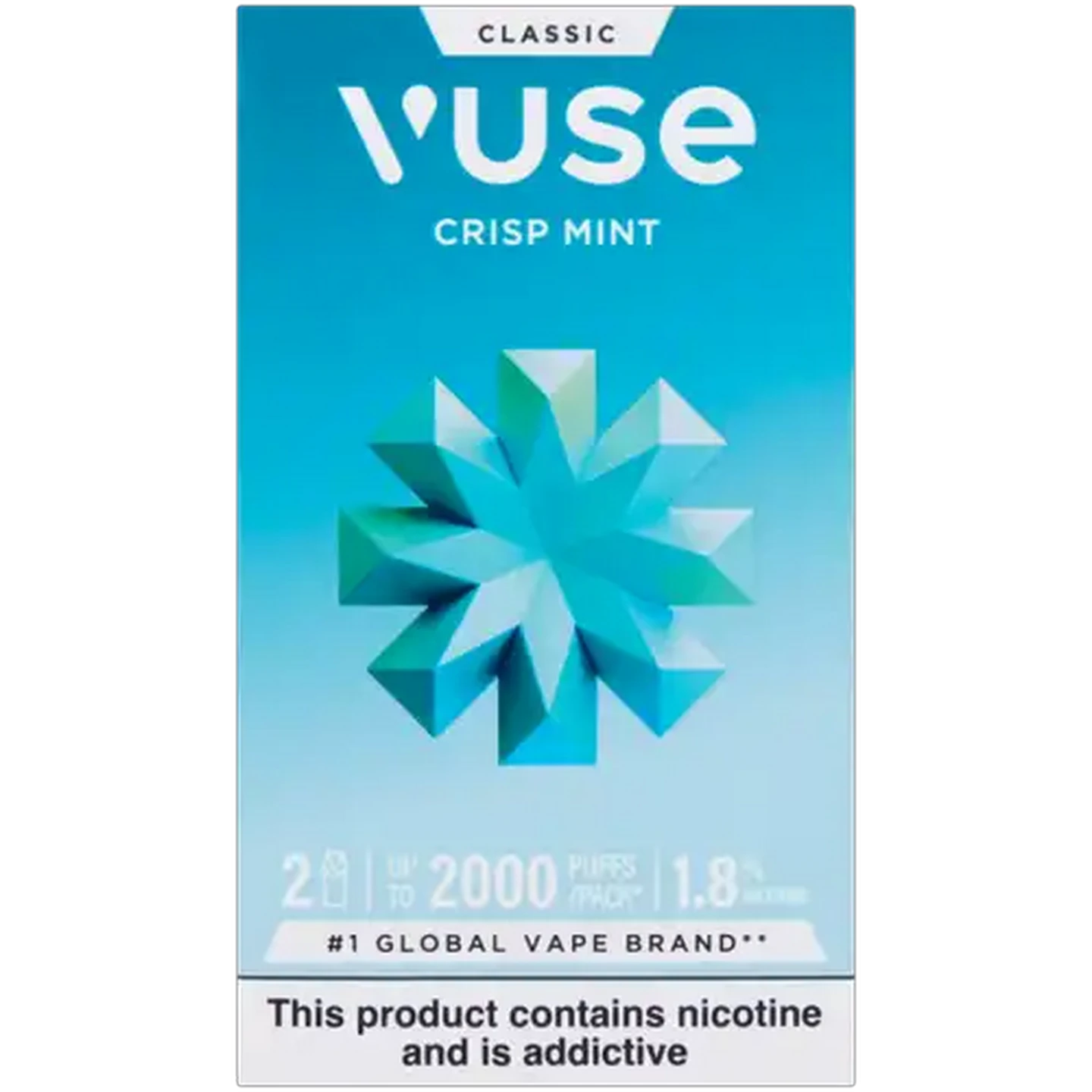 Image of Vuse Classic Crisp Mint 1.8% E-Liquid Pods 2 x 2ml (Non-Refundable. Non-Returnable.)