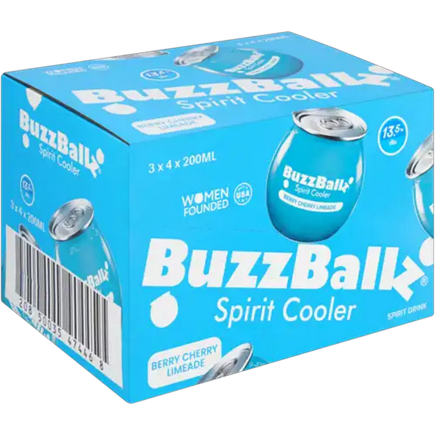 Image of BuzzBallz Berry Cherry Limeade Spirit Cooler Bottles 12 x 200ml