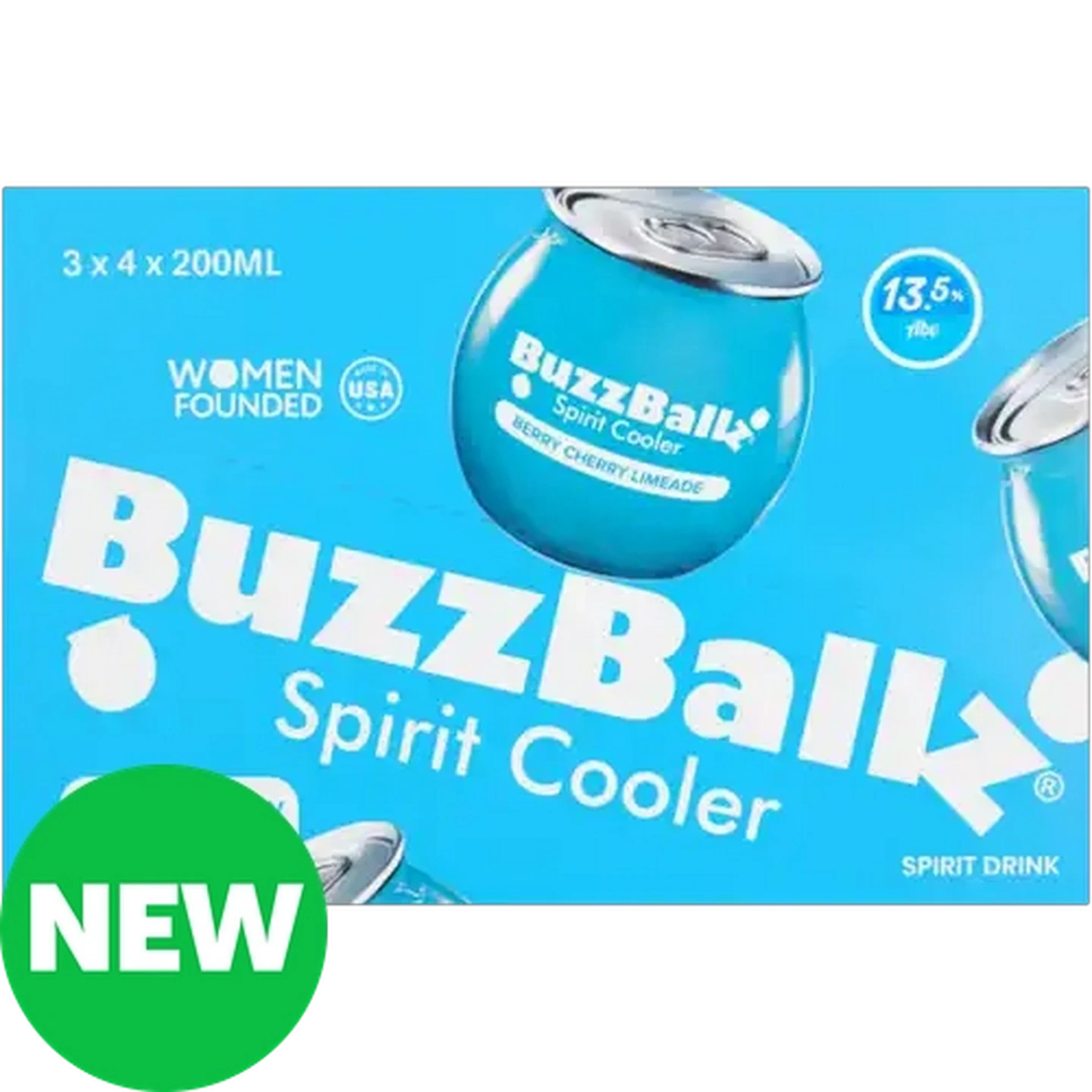 Image of BuzzBallz Berry Cherry Limeade Spirit Cooler Bottles 12 x 200ml