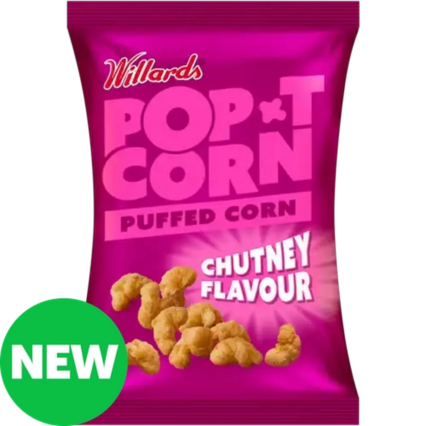Image of Willards PopTCorn Chutney Flavour Puffed Corn 80g