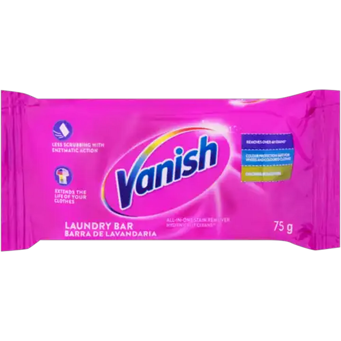 Image of Vanish All-In-One Stain Remover Laundry Bar 75g