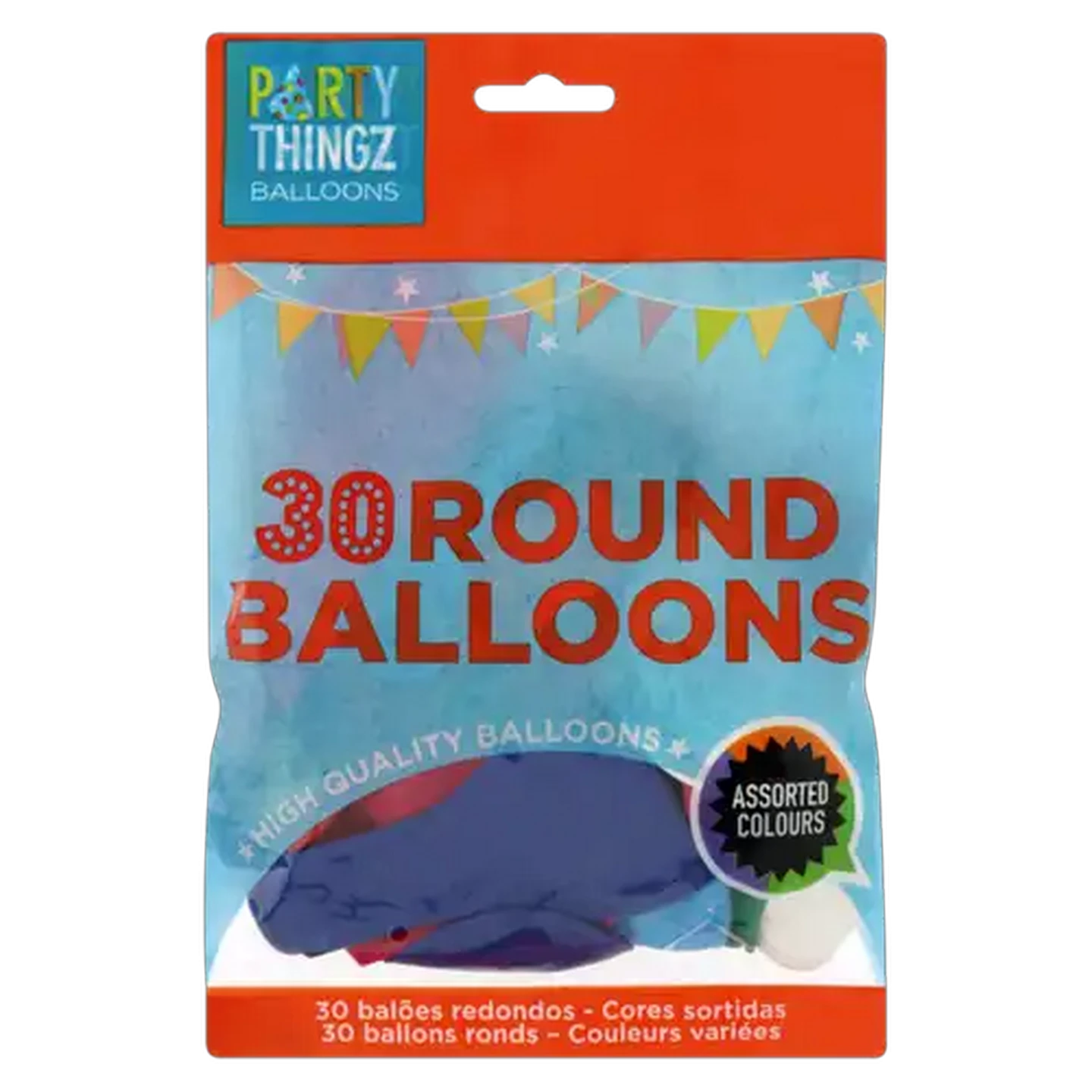 Image of Party Thingz Mixed Round Balloons 30-Pack