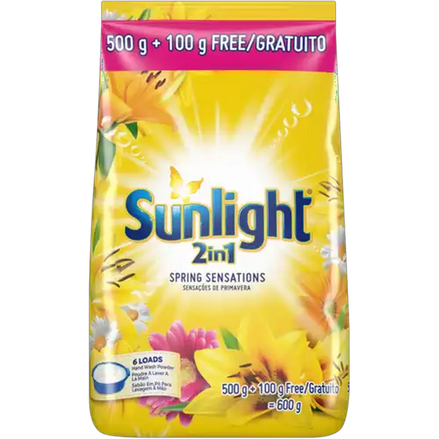 Image of Sunlight 2-In-1 Spring Sensation Hand Washing Powder 600g
