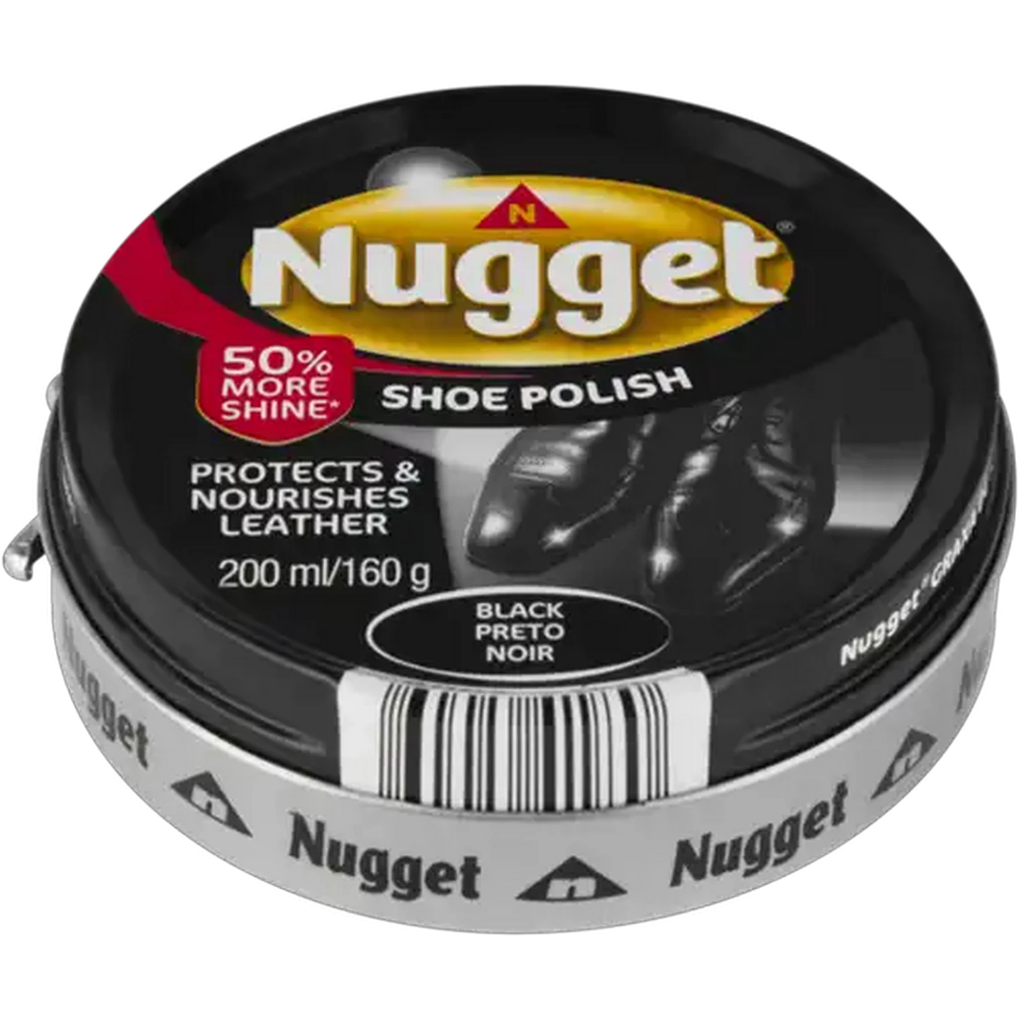 Image of Nugget Black Shoe Polish 200ml