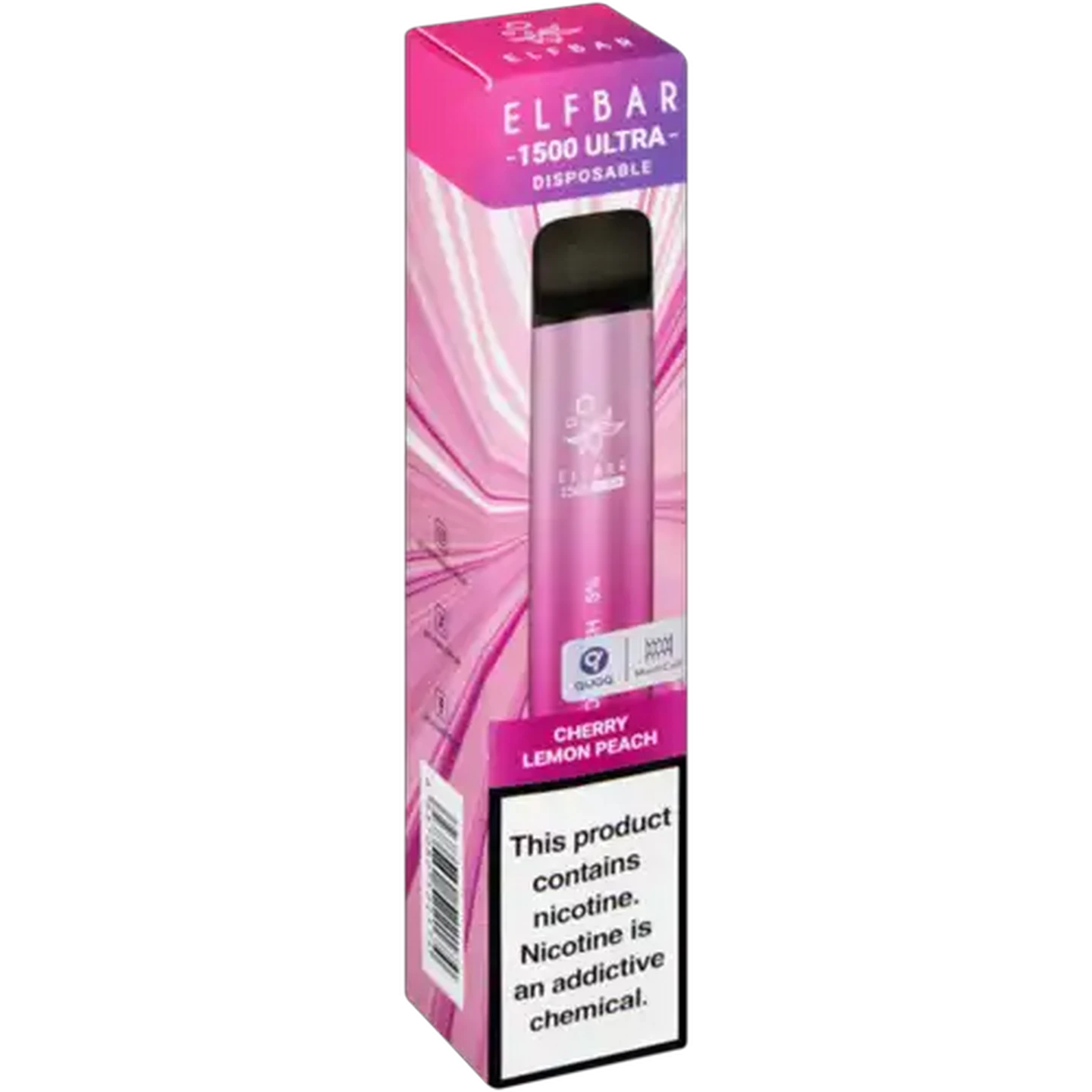 Image of ELFBAR 1500 Ultra Cherry Lemon Peach 5% Disposable Vape 5ml (Non-Refundable. Non-Returnable.)