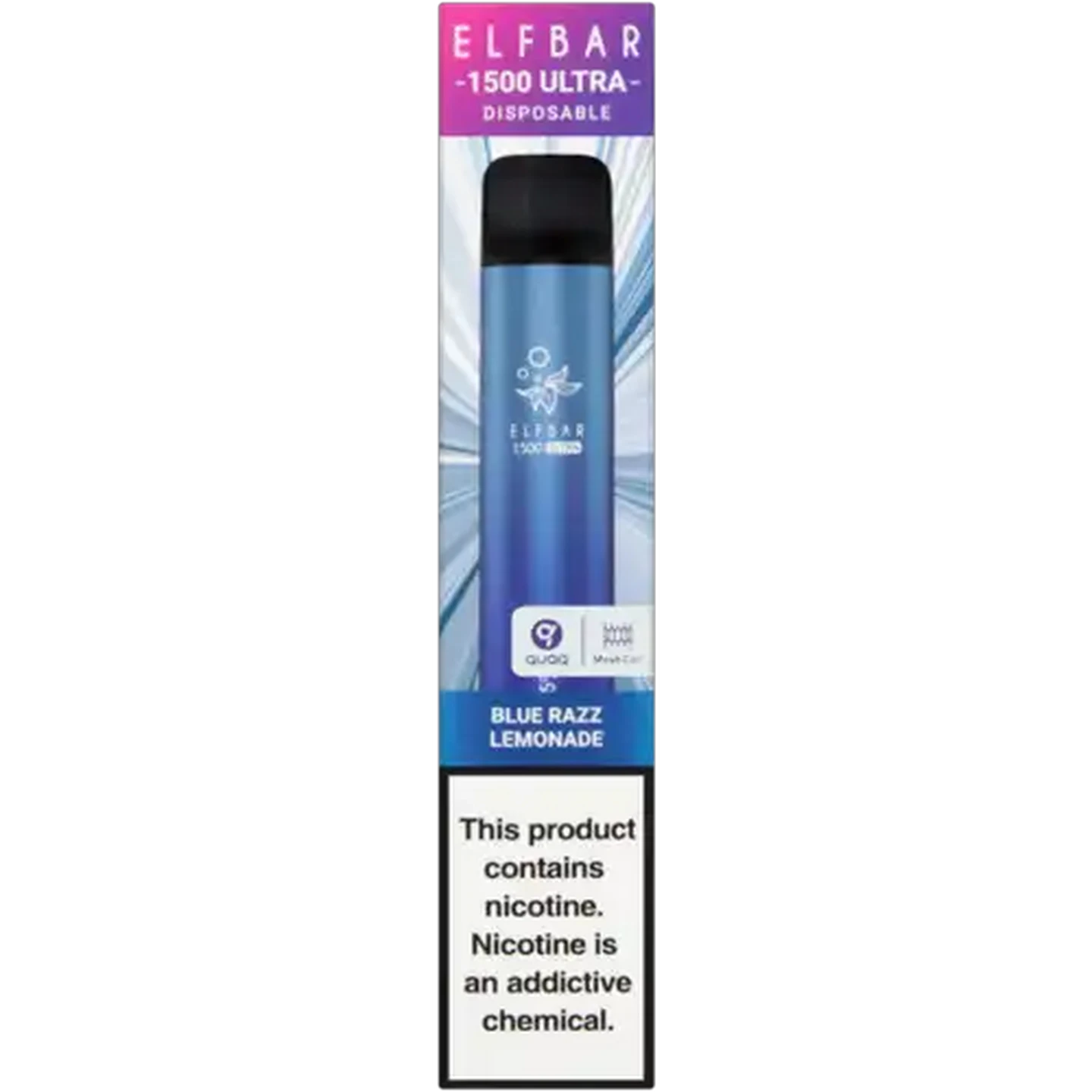 Image of ELFBAR 1500 Ultra Blue Razz Lemonade 5% Disposable Vape 5ml (Non-Refundable. Non-Returnable.)