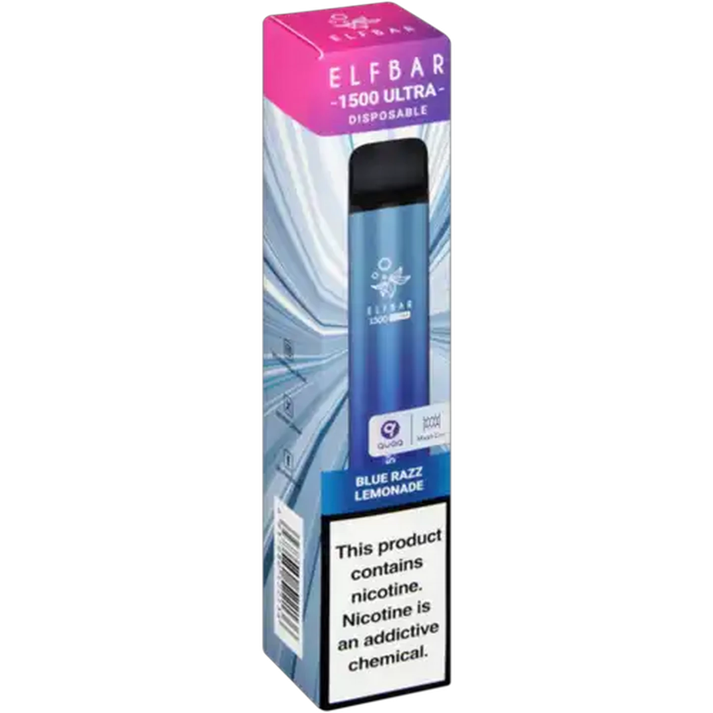 Image of ELFBAR 1500 Ultra Blue Razz Lemonade 5% Disposable Vape 5ml (Non-Refundable. Non-Returnable.)