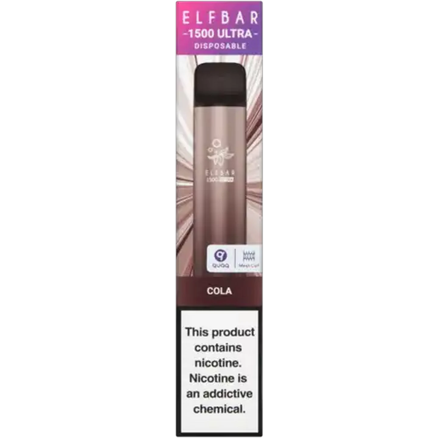 Image of ELFBAR 1500 Ultra Cola 5% Disposable Vape 5ml (Non-Refundable. Non-Returnable.)