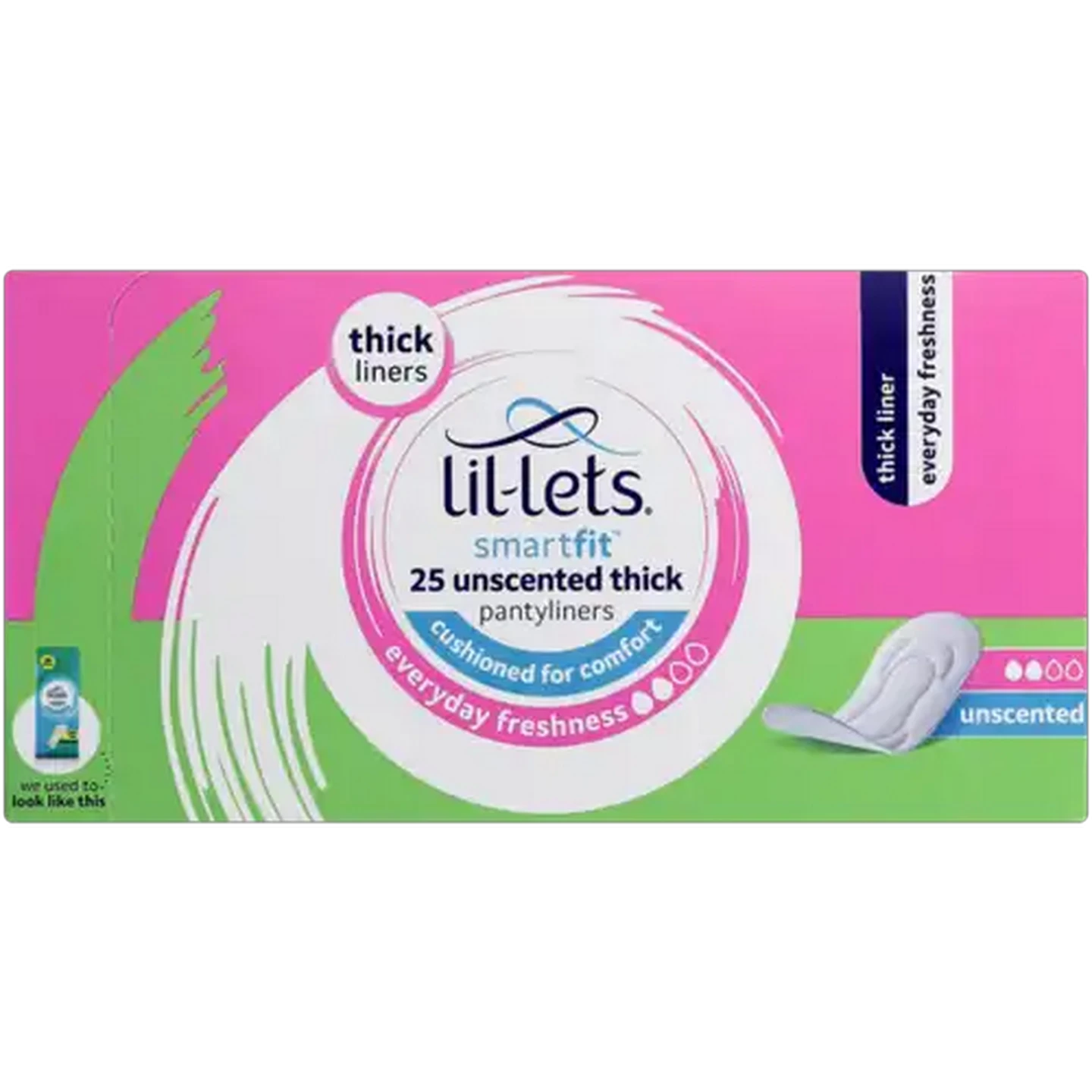 Image of Lil-Lets SmartFit Unscented Thick Pantyliners 25 Pack