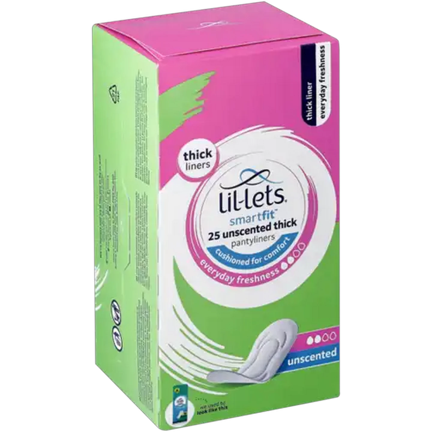Image of Lil-Lets SmartFit Unscented Thick Pantyliners 25 Pack