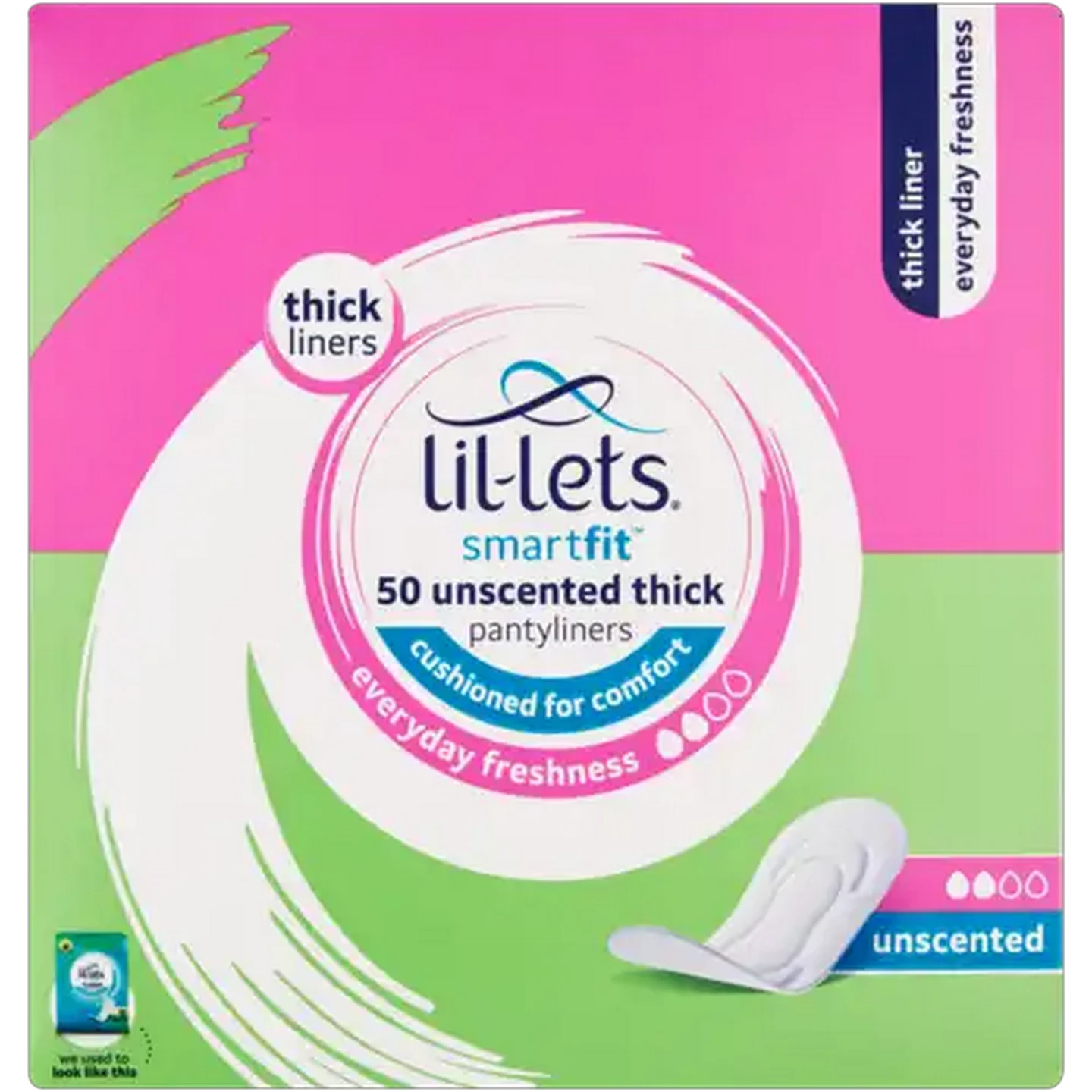 Image of Lil-Lets Unscented Thick Pantyliners 50-Pack