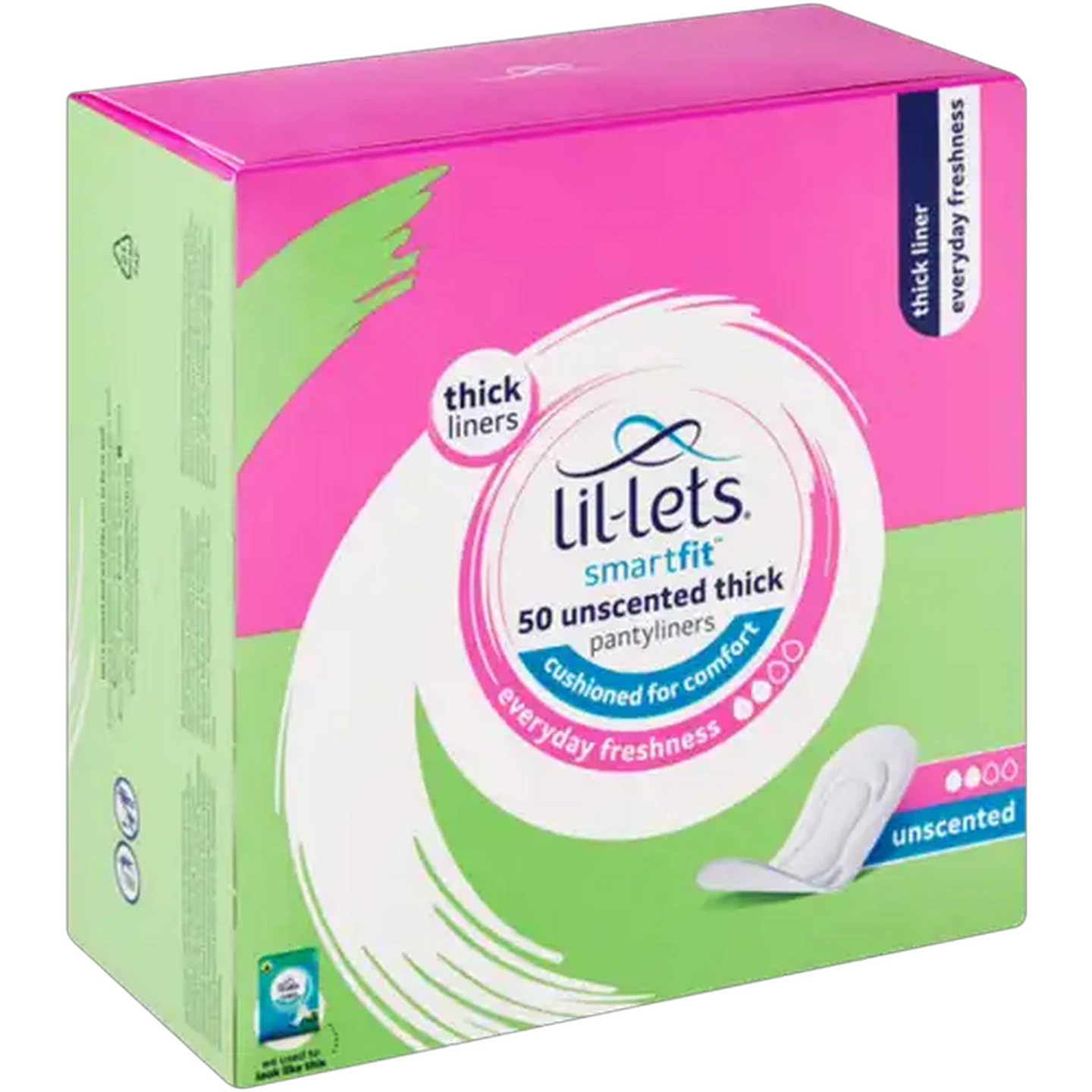 Image of Lil-Lets Unscented Thick Pantyliners 50-Pack