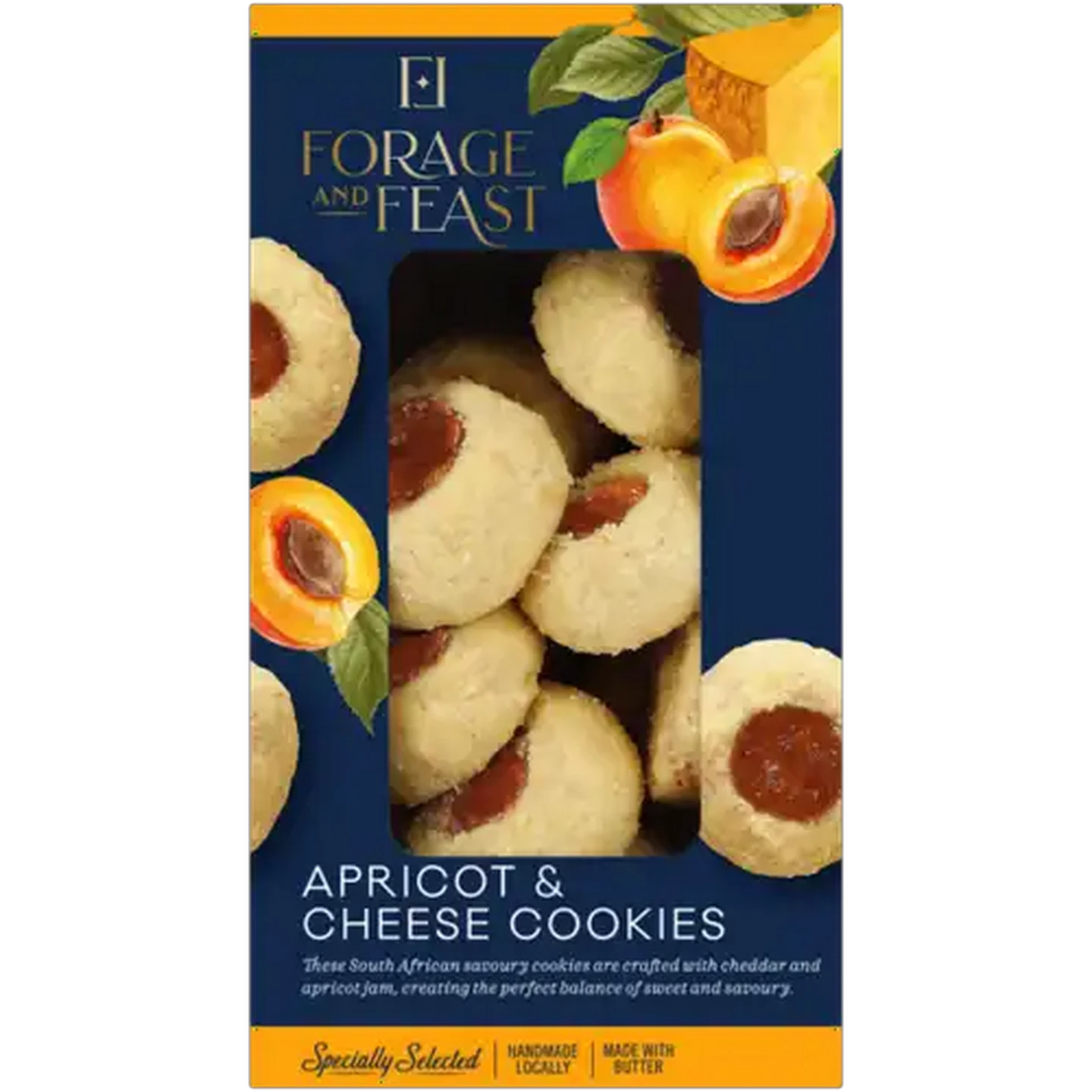 Image of Forage And Feast Apricot & Cheese Cookies 190g