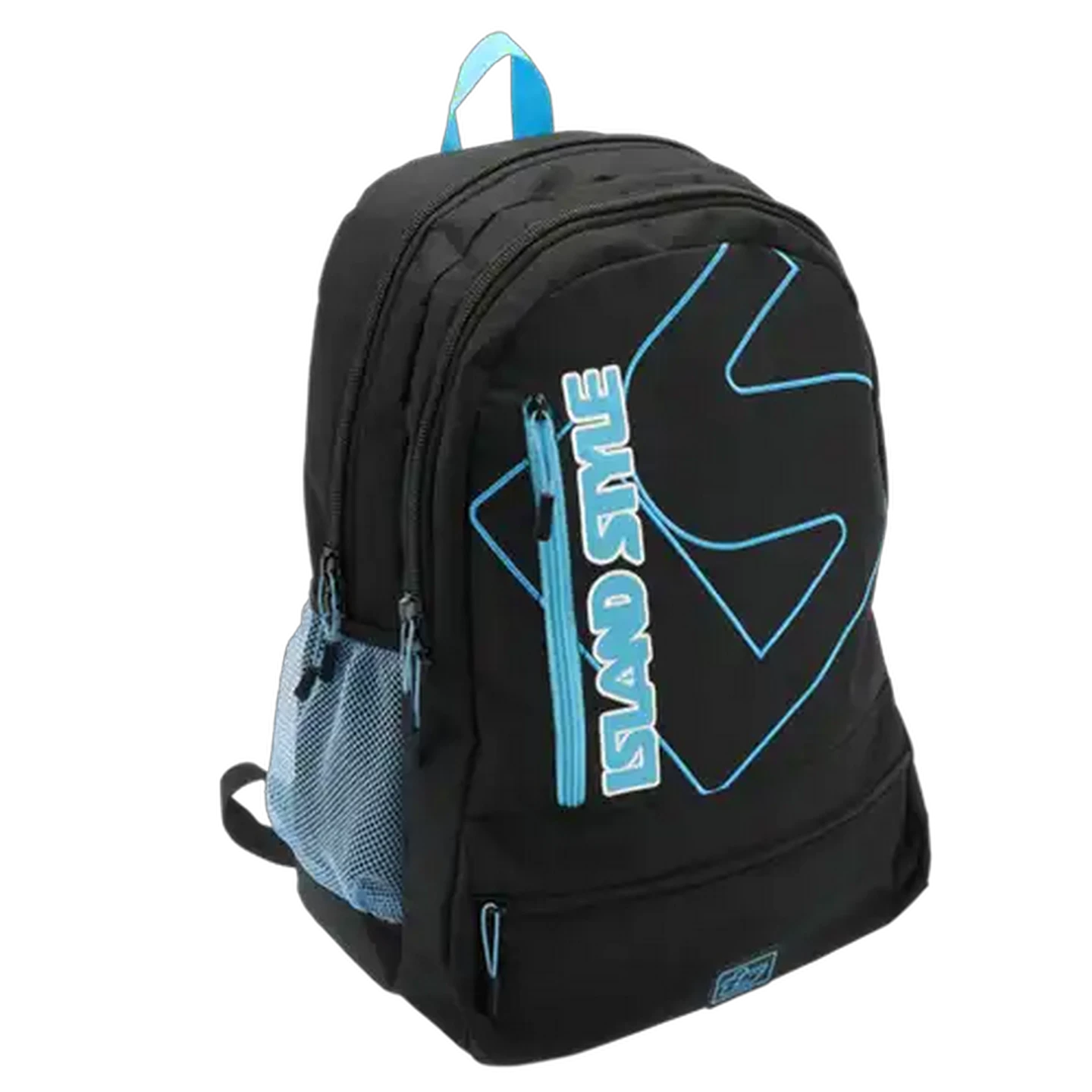 Image of Island Style Black & Blue Multi Pocketed Backpack