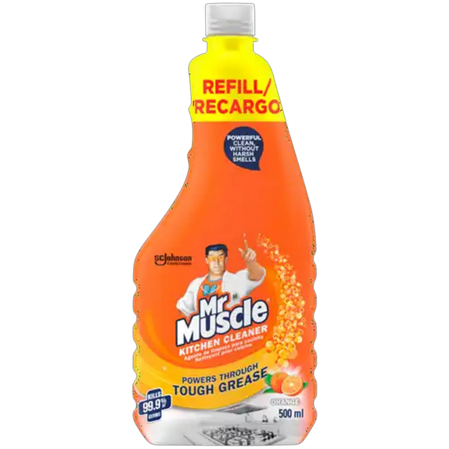Image of Mr Muscle Orange Kitchen Cleaner Refill Bottle 500ml