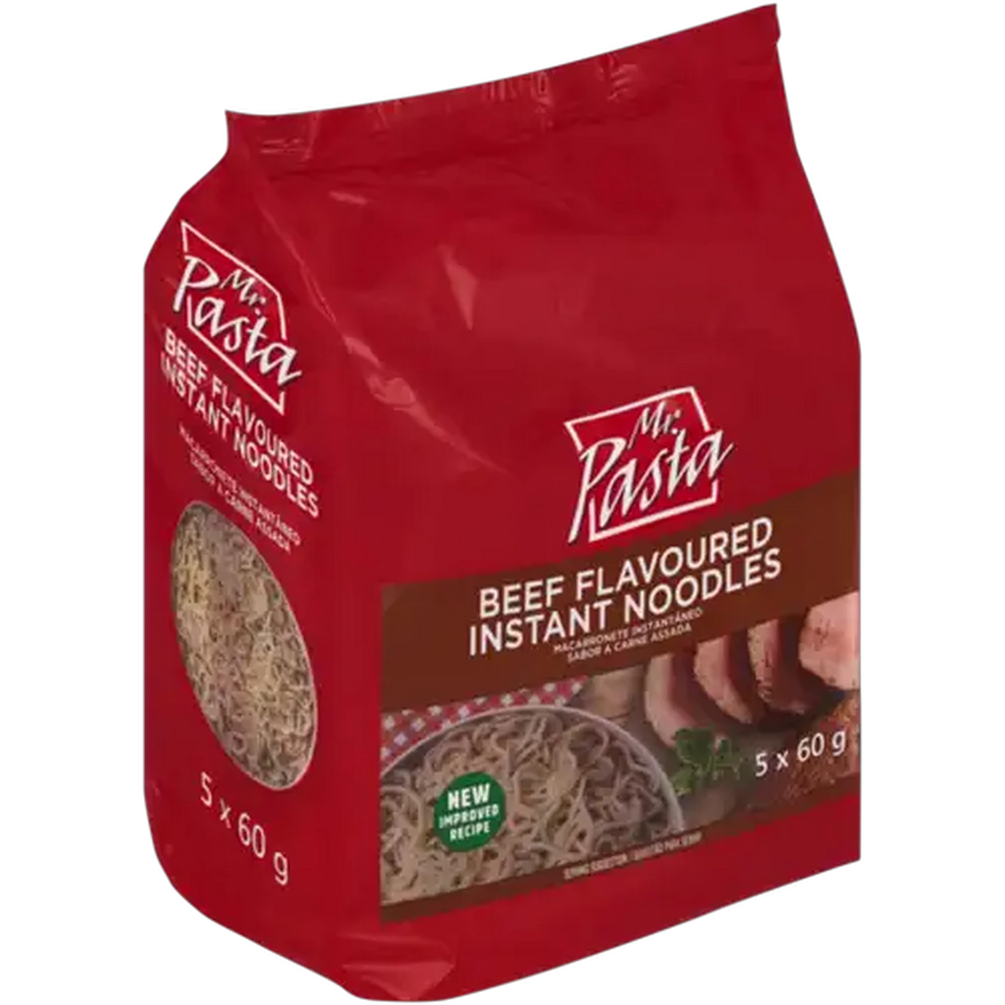 Image of Mr. Pasta Beef Flavoured Instant Noodles 5 x 60g