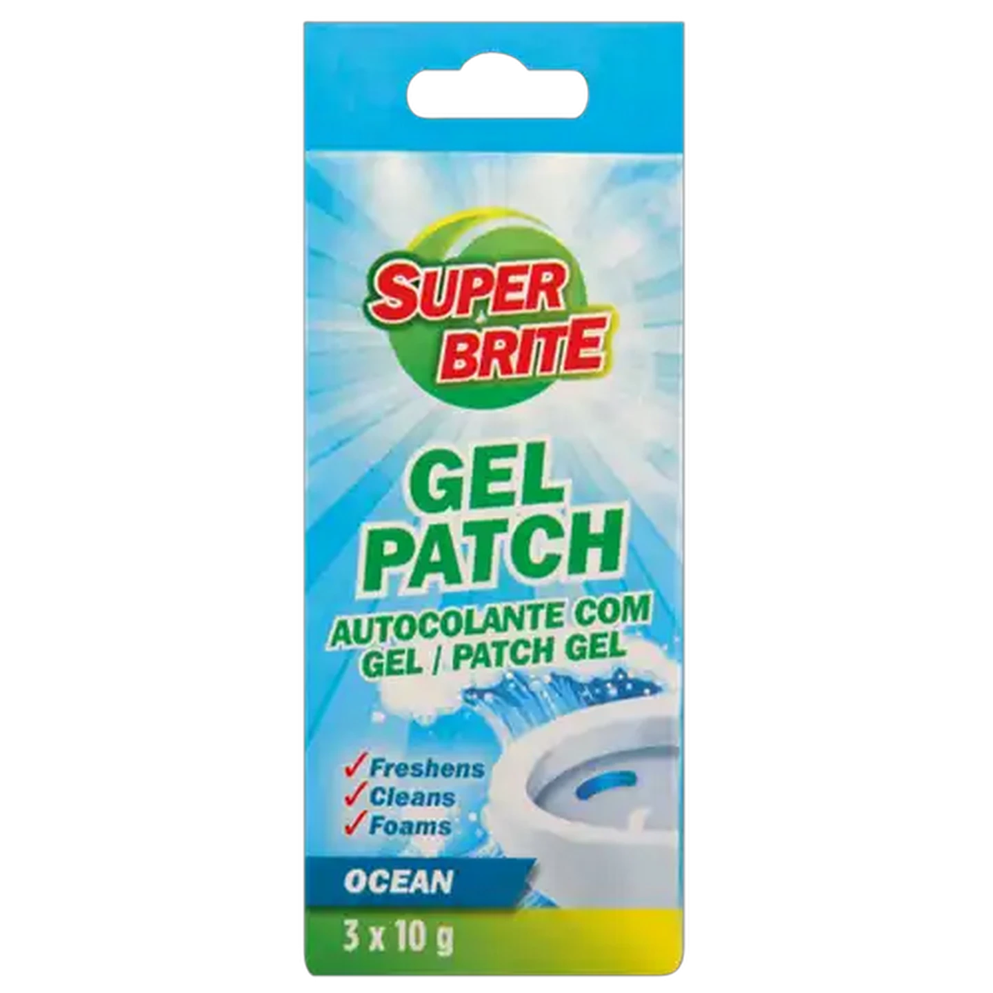 Image of Super Brite Gel Patch Ocean Breeze Scented Toilet Cleaner 3-Pack