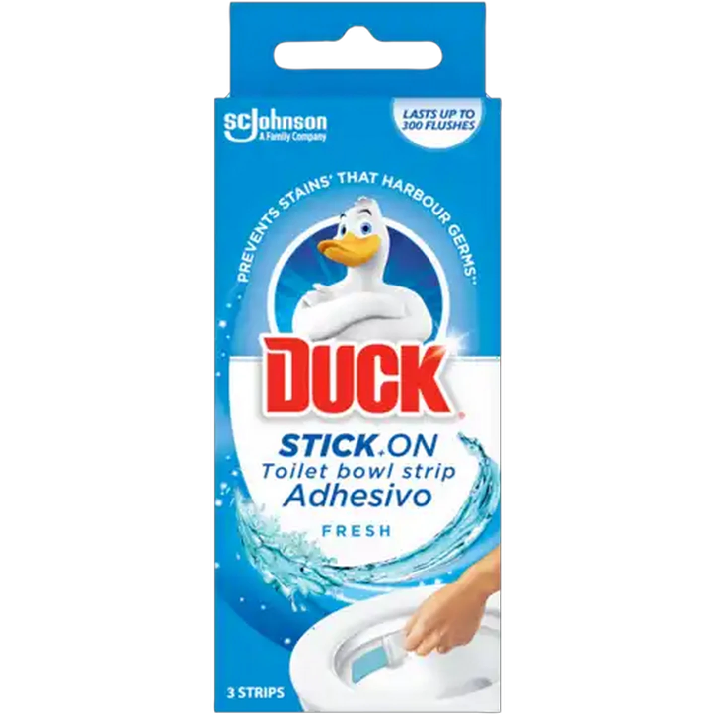 Image of Duck Fresh Stick-On Toilet Bowl Strips 3-Pack