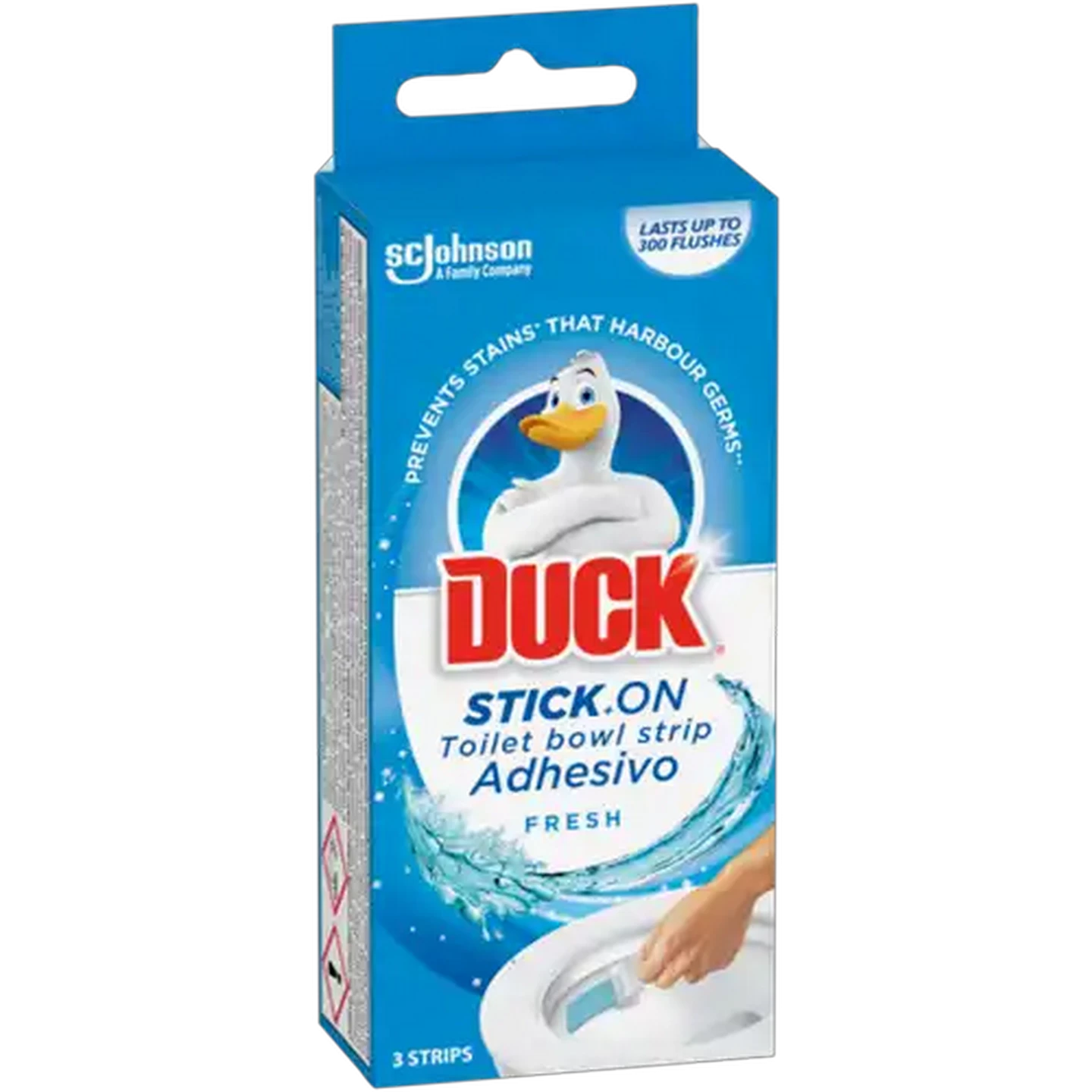 Image of Duck Fresh Stick-On Toilet Bowl Strips 3-Pack
