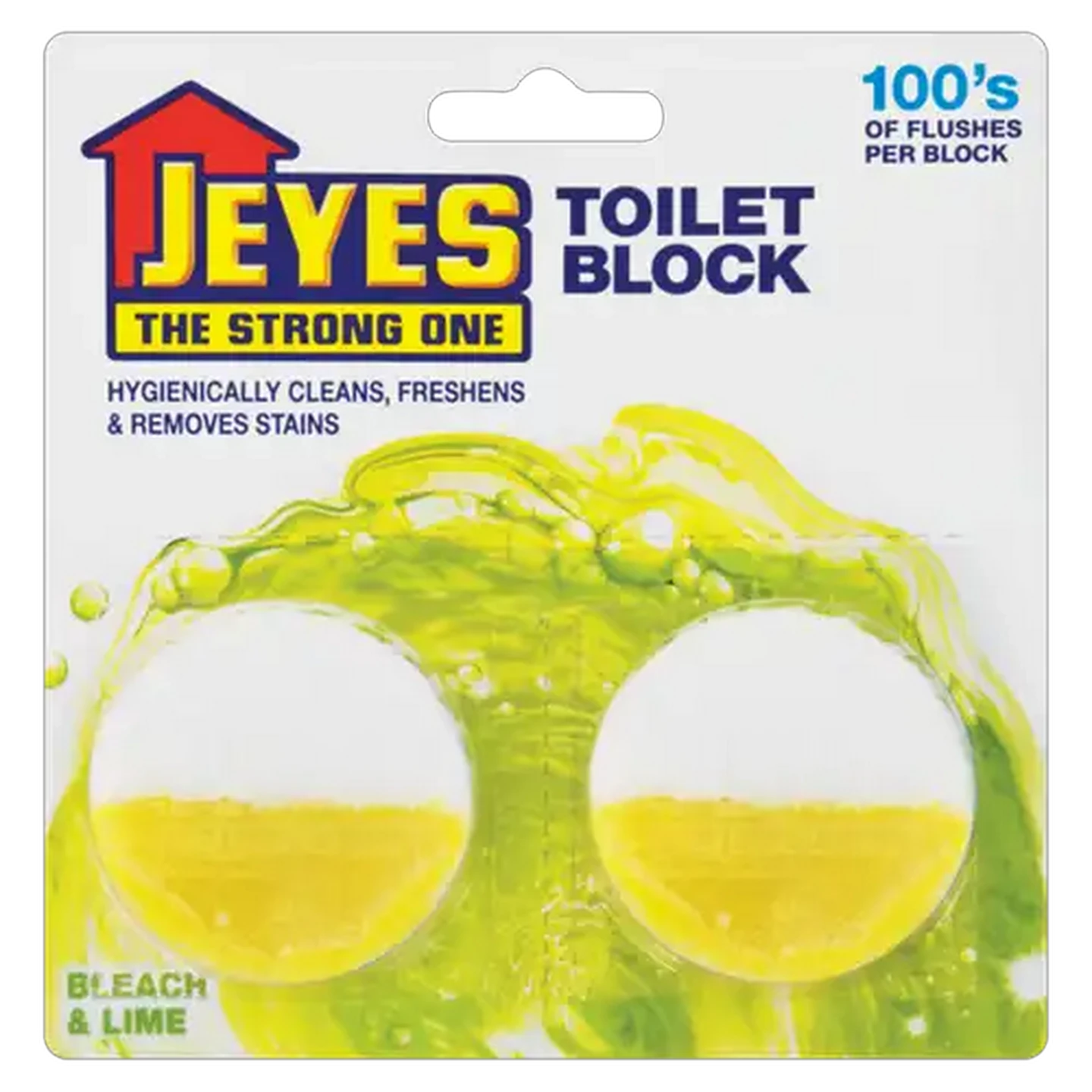 Image of Jeyes Bleach & Lime Toilet Rim Block 2 x 50g