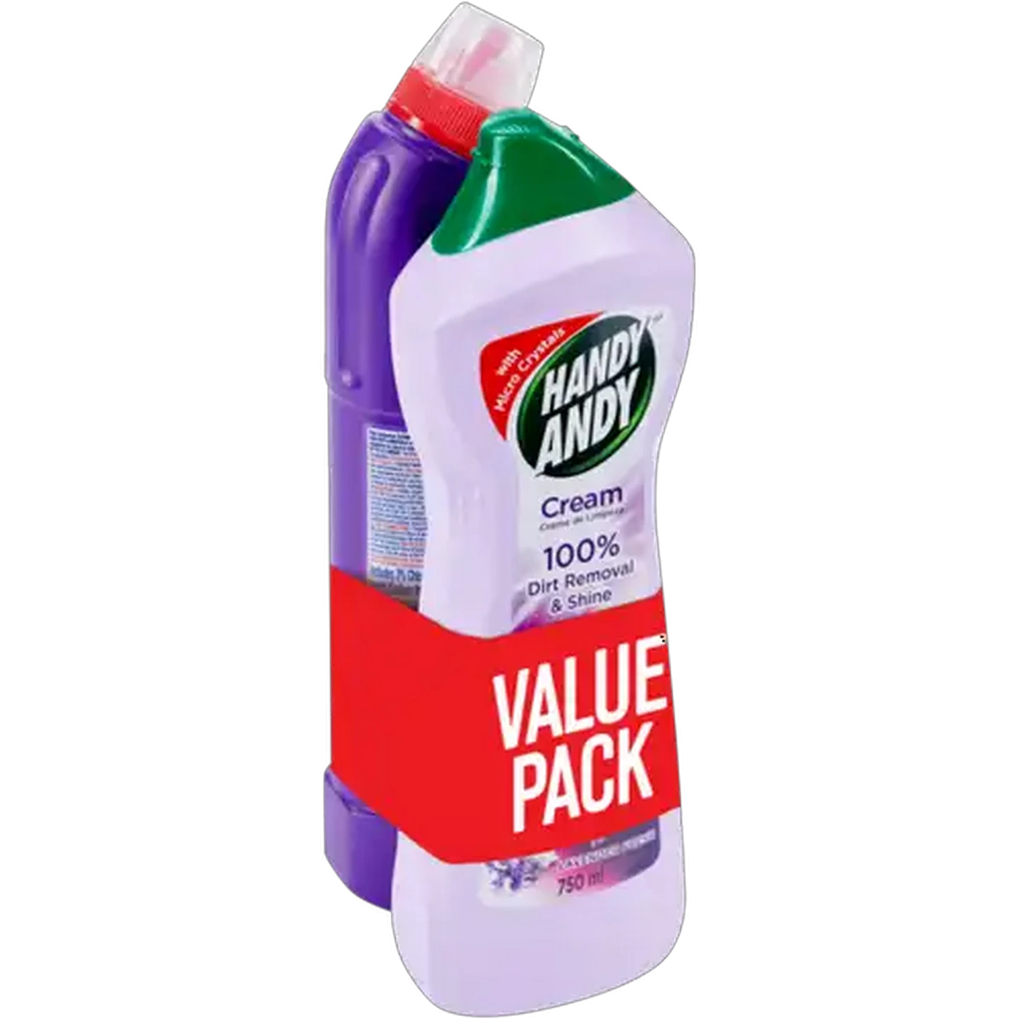 Image of Domestos Lavender Multipurpose Bleach & Handy Andy Lavender Cleaning Cream Value Pack 2 x 750ml