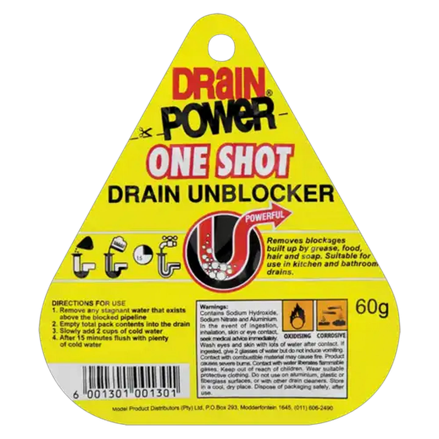 Image of Drain Power One Shot Drain Unblocker 60g
