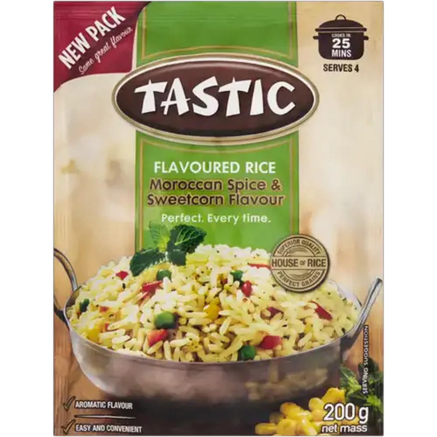 Image of Tastic Moroccan Spice & Sweetcorn Flavoured Rice 200g