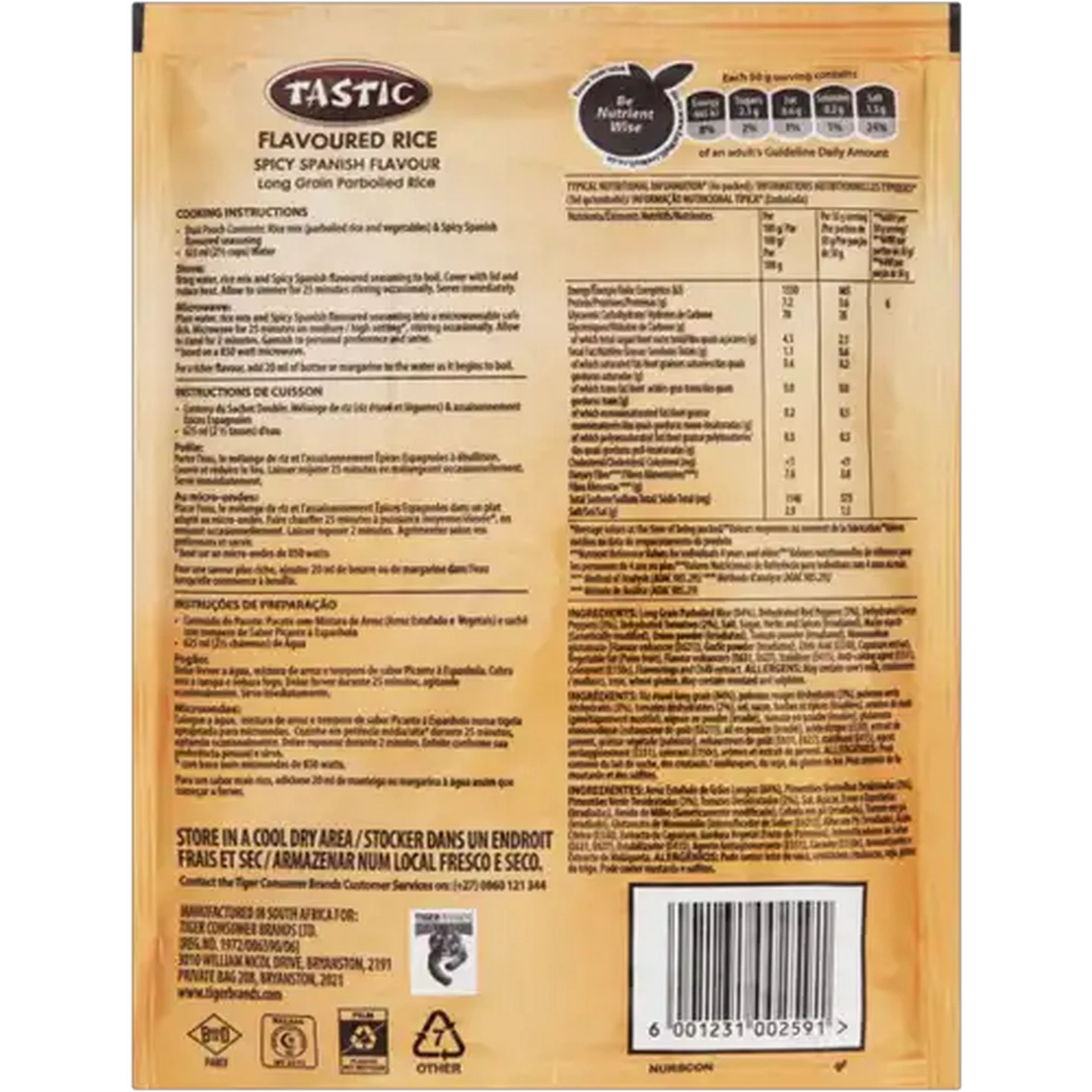 Image of Tastic Spicy Spanish Flavoured Rice 200g