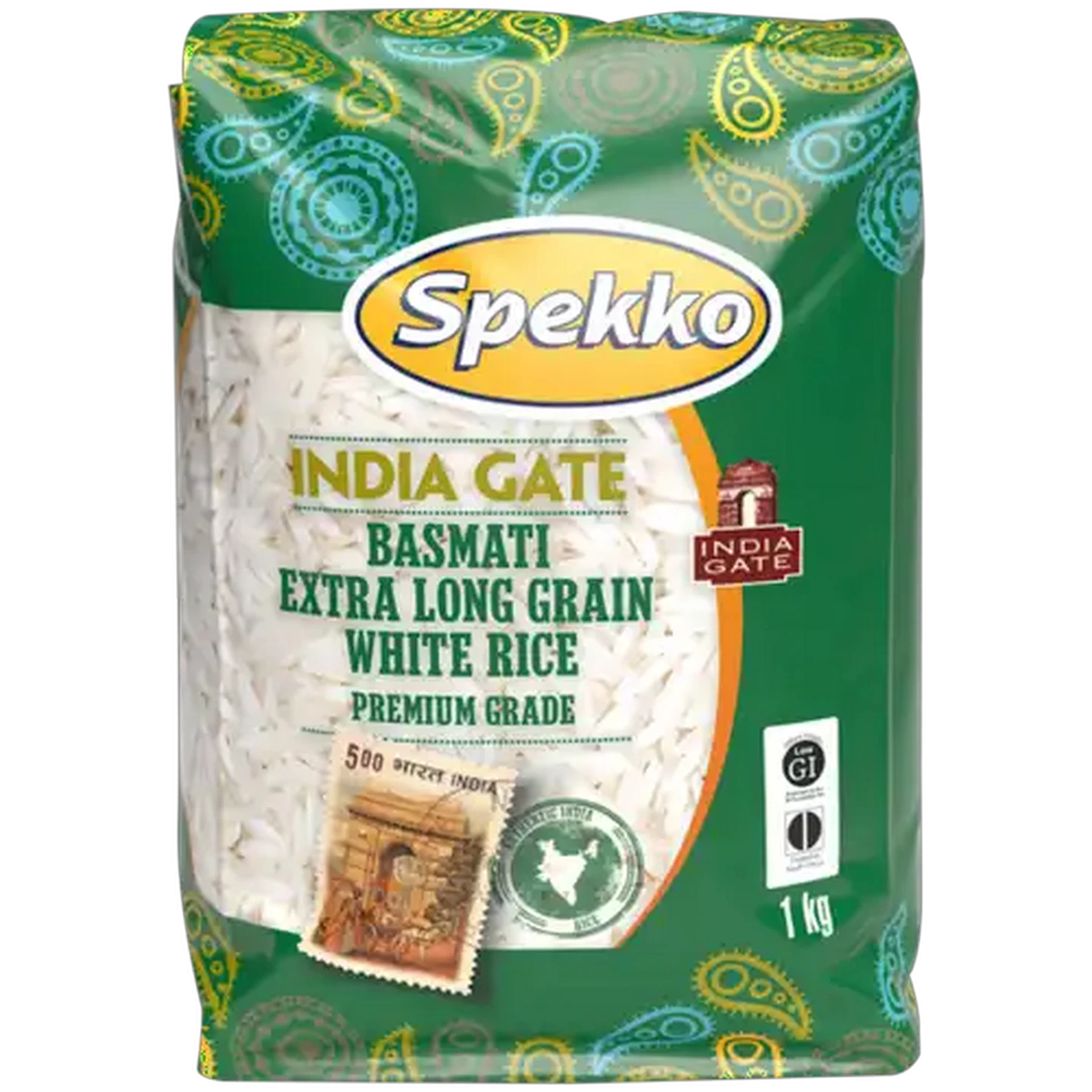 Image of Spekko India Gate Basmati Long Grain White Rice 1kg