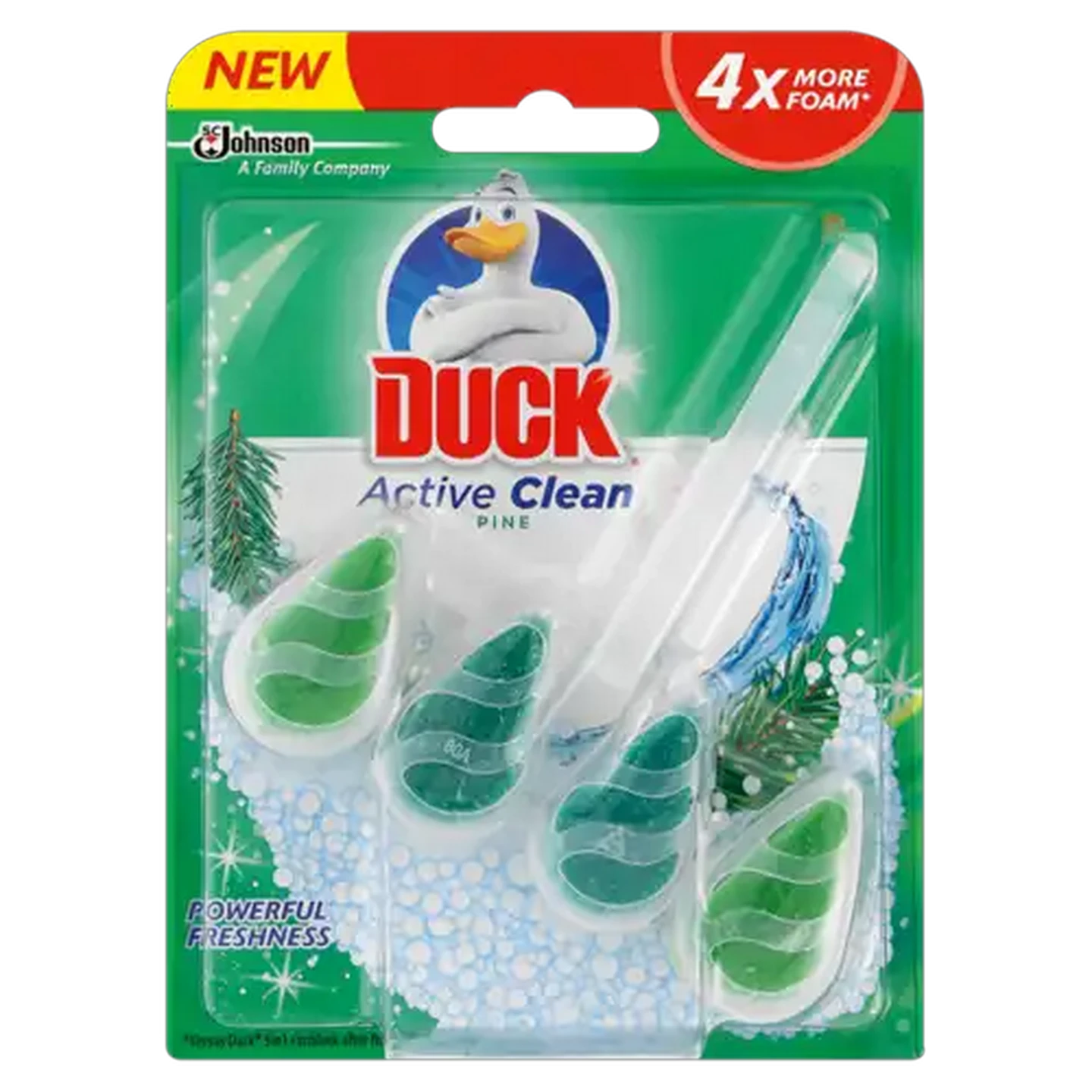 Image of Duck Pine Scented Active Clean Toilet Block 35g