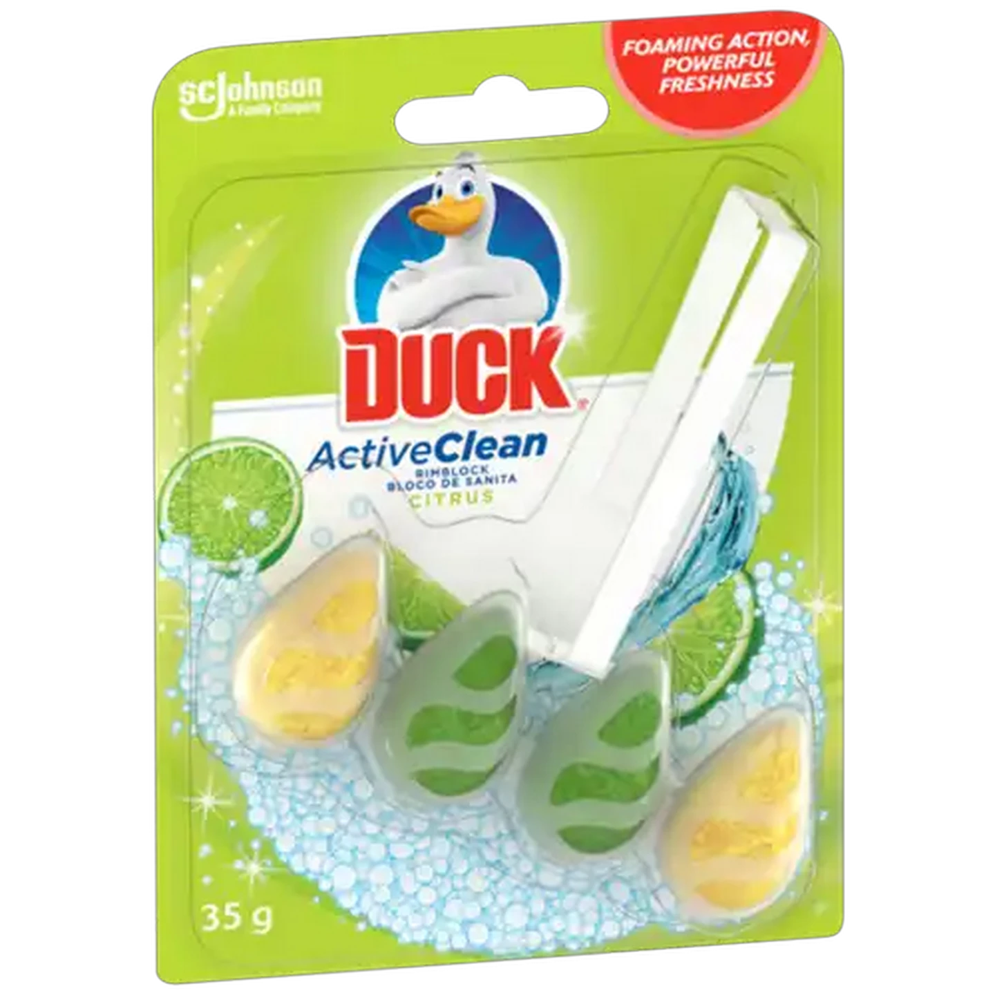 Image of Duck Active Foam Citrus Toilet Block 35g