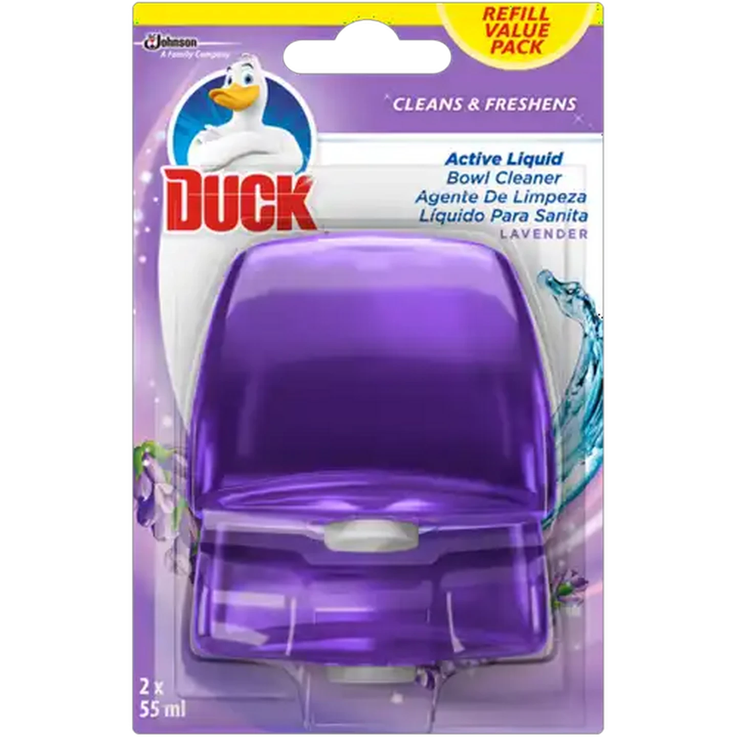 Image of Duck Active Liquid Bowl Cleaner Lavender Refill 2-Pack