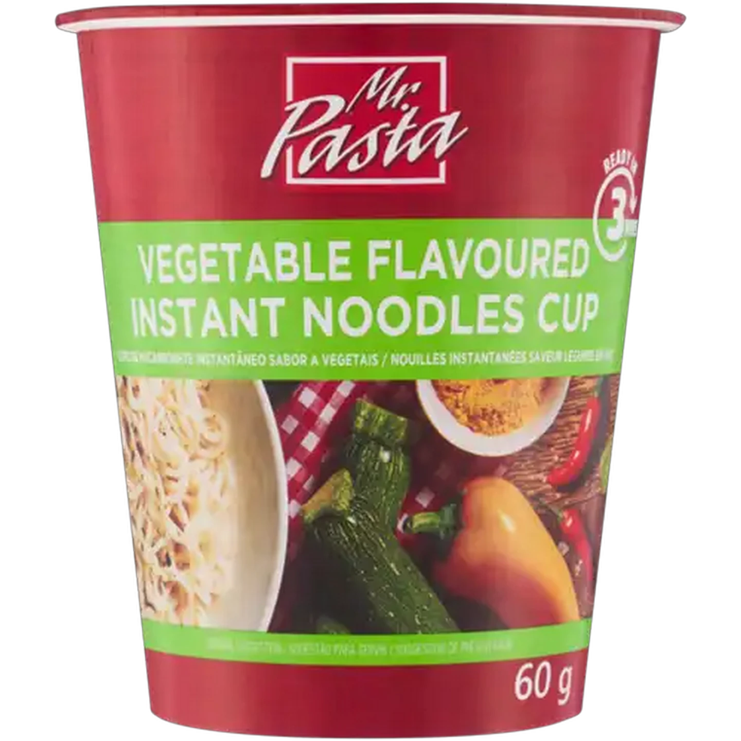 Image of Mr. Pasta Vegetable Flavoured Instant Noodles Cup 60g