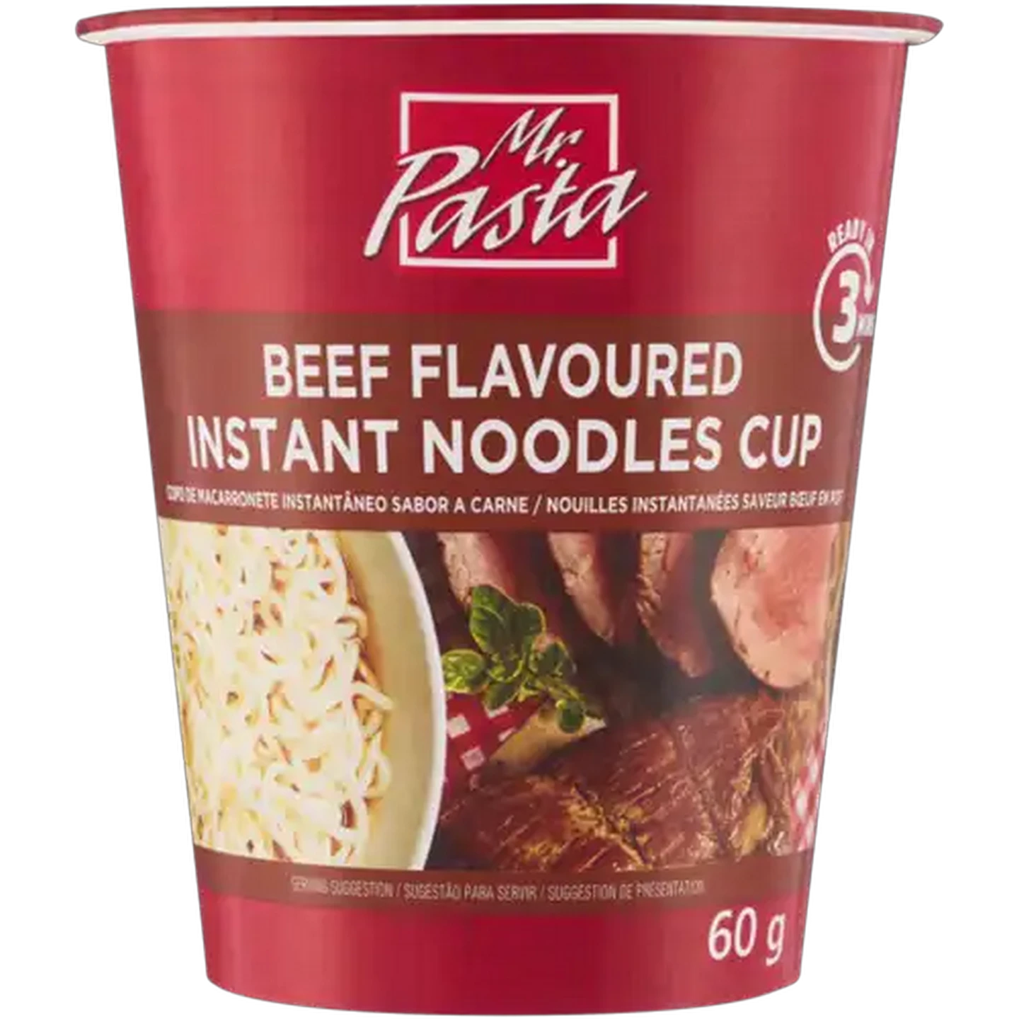 Image of Mr. Pasta Beef Flavoured Instant Noodles Cup 60g