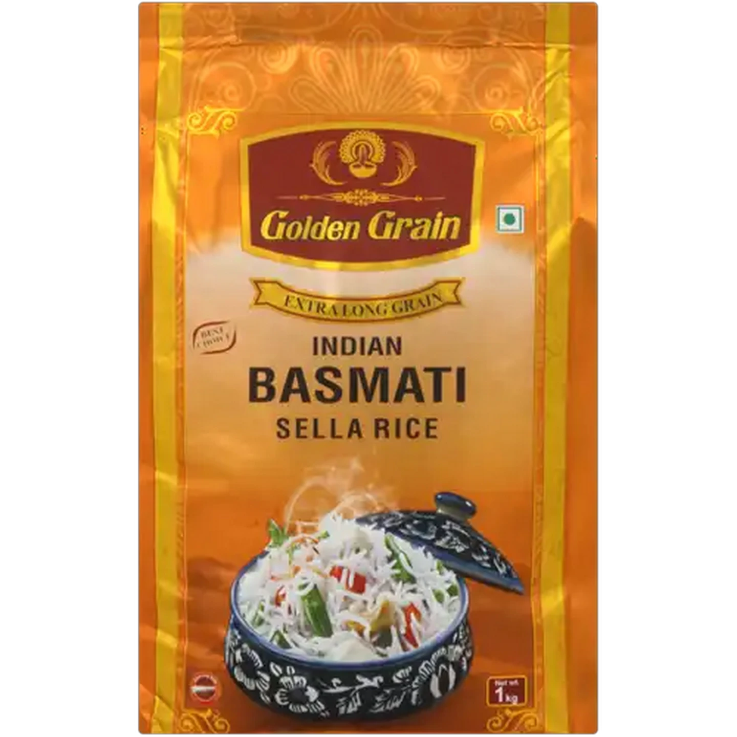 Image of Golden Grain Indian Basmati Sella Rice Extra Long Grain 1kg