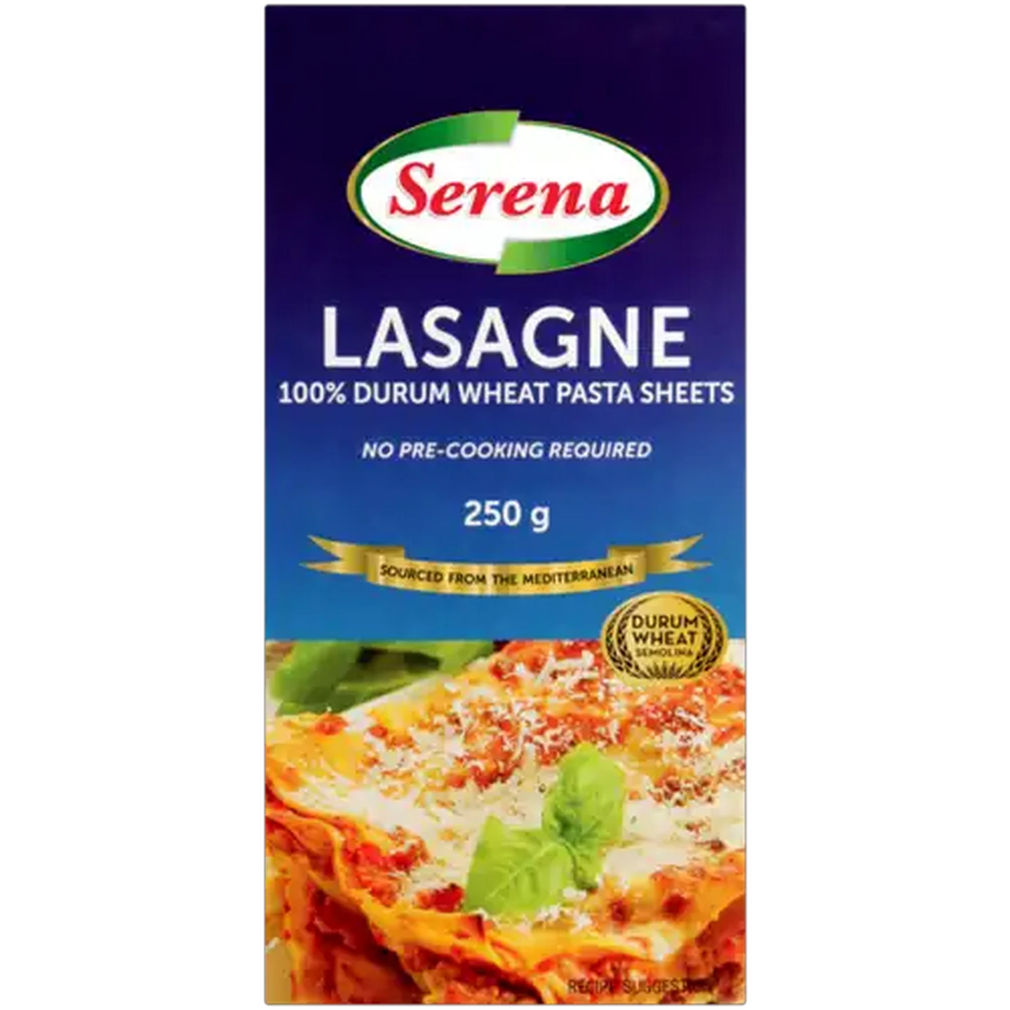 Image of Serena Durum Wheat Semolina Lasagne Pasta Sheets 250g