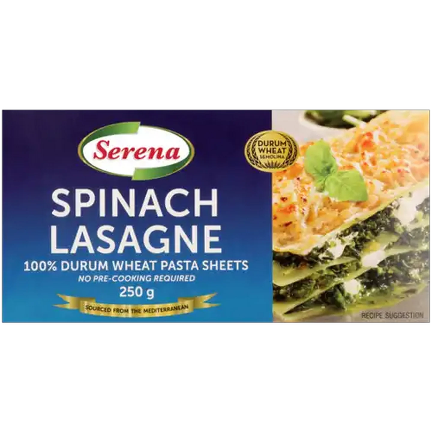 Image of Serena Spinach Lasagne Durum Wheat Pasta Sheets 250g