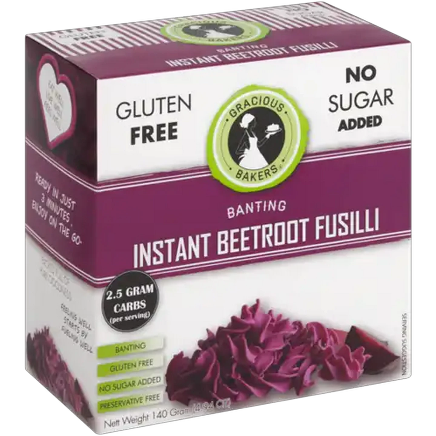 Image of Gracious Bakers Instant Beetroot Fusilli 140g