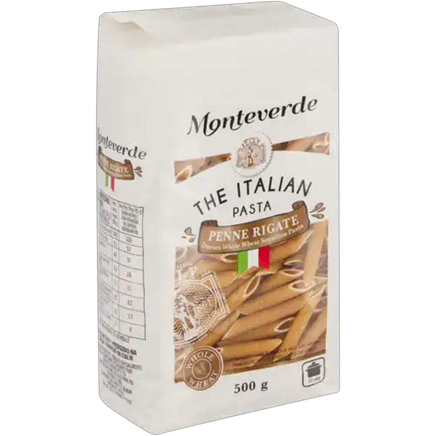 Image of Monteverde Whole Wheat Penne Rigate 500g
