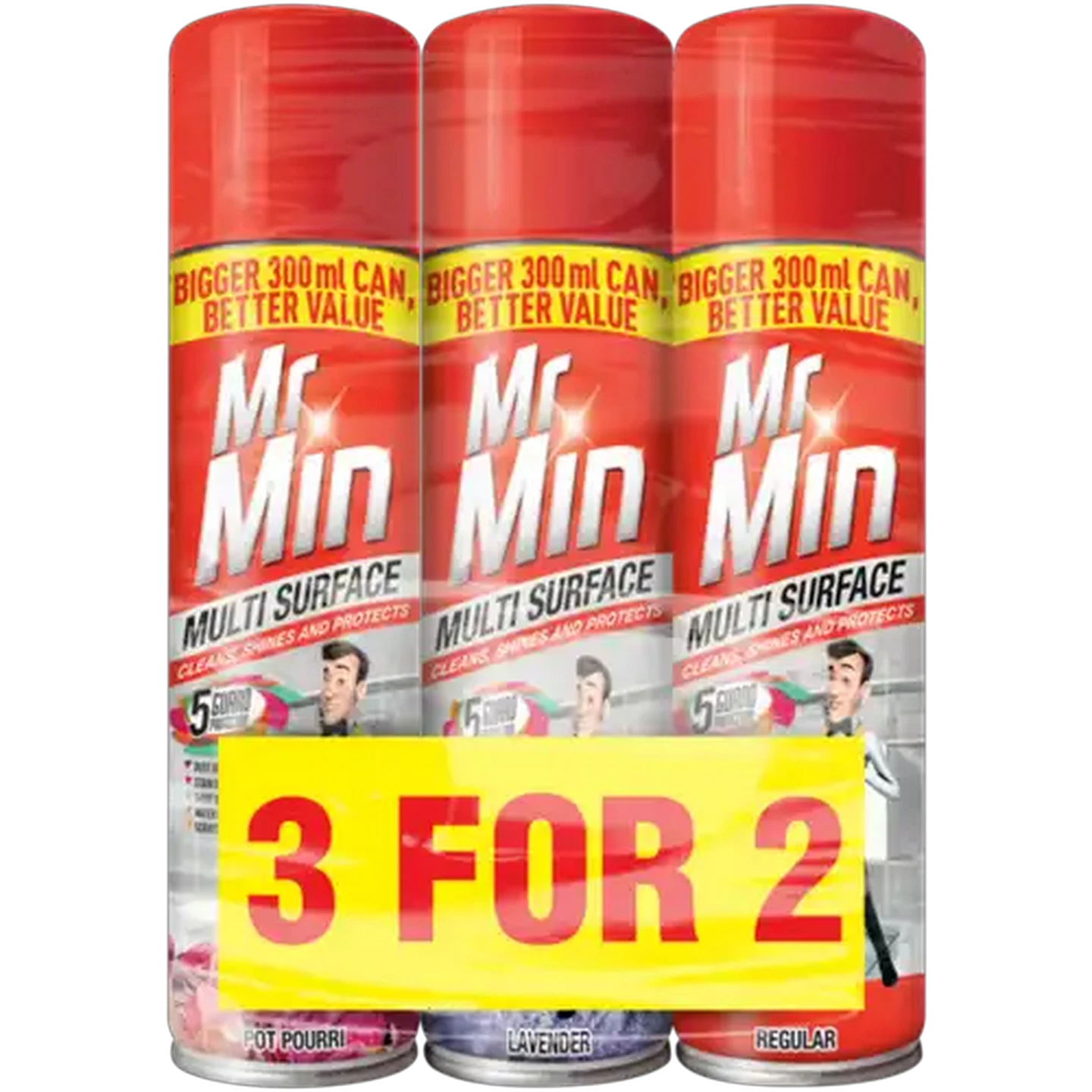 Image of Mr. Min Assorted Multi-Surface Cleaner 3 x 300ml