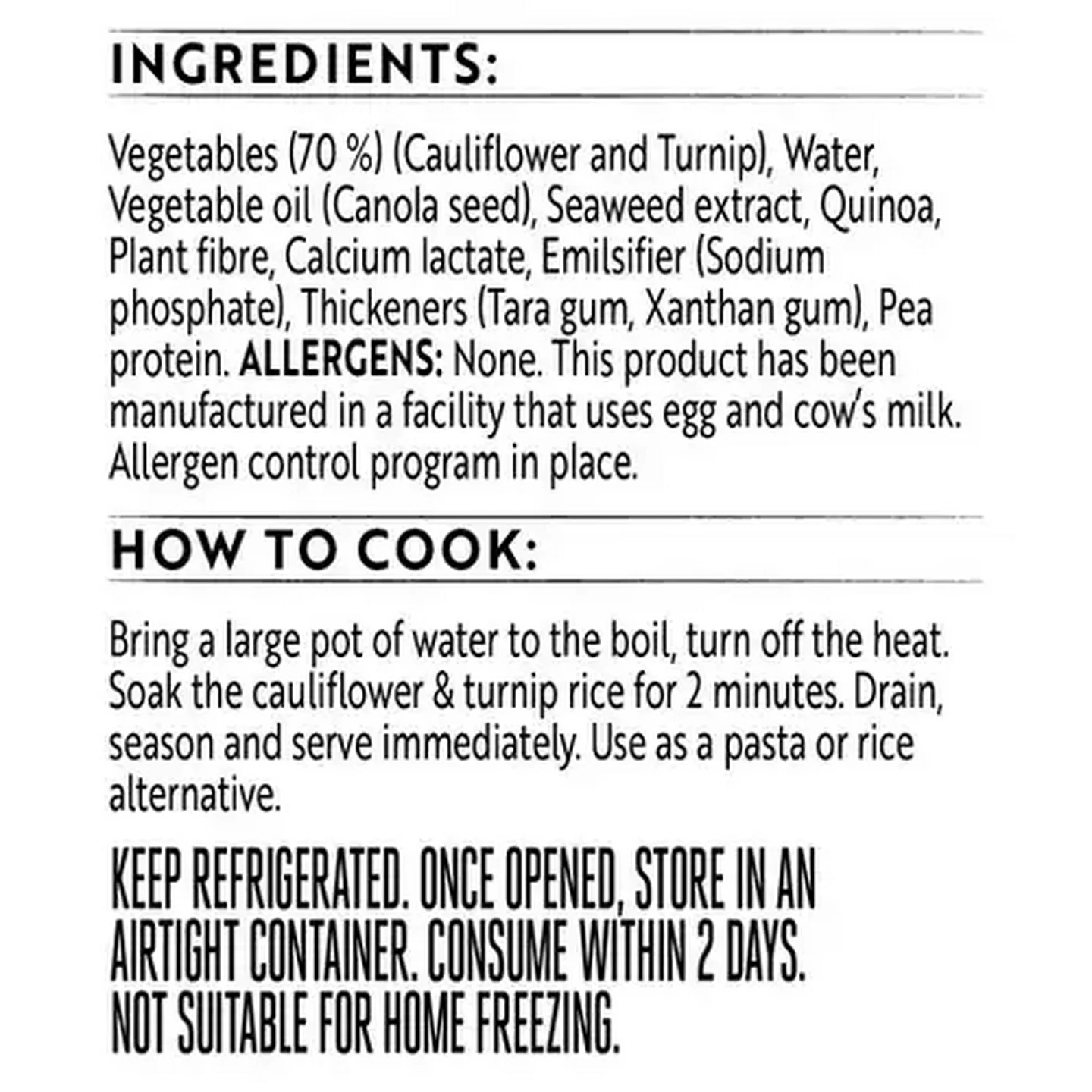 Image of Simple Truth Cauliflower & Turnip Rice 300g